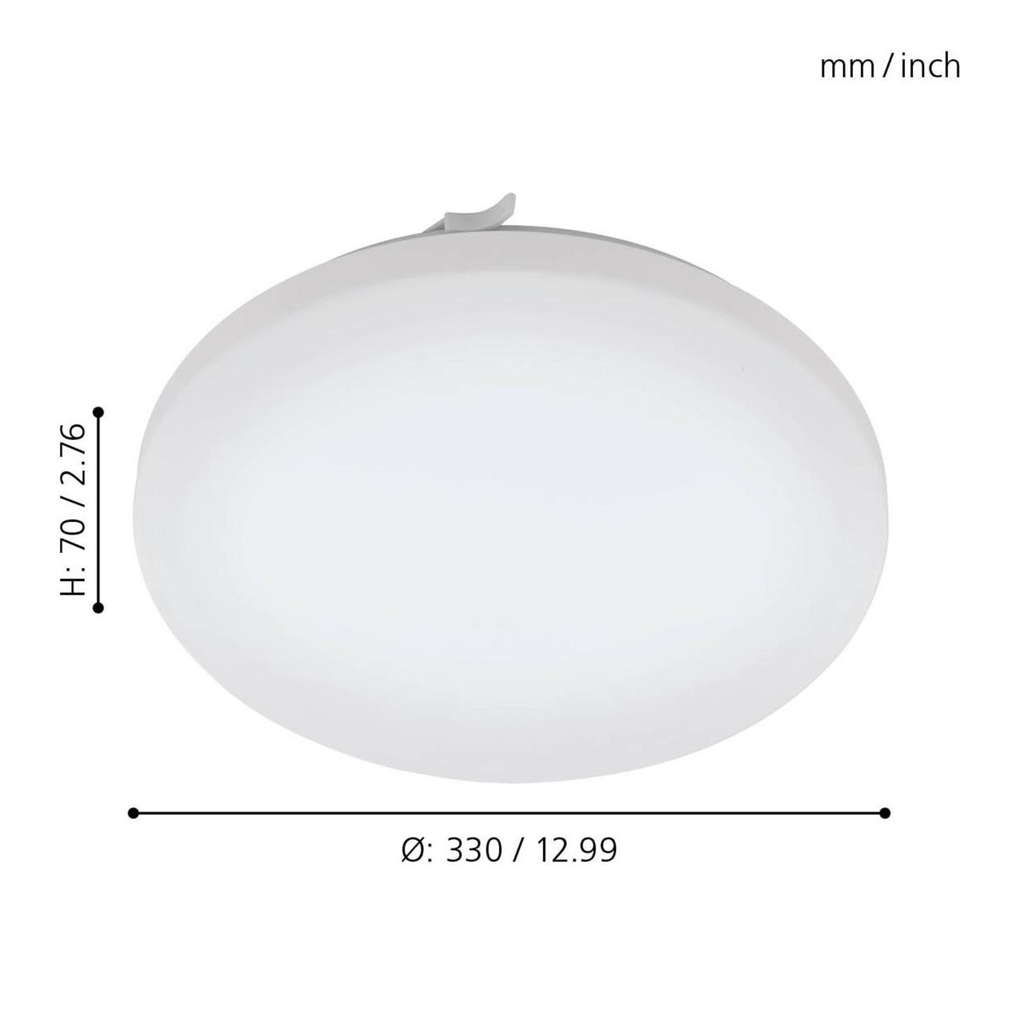 Plafonnier plastique blanc FRANIA LED Rond D33CM INT 14,6W