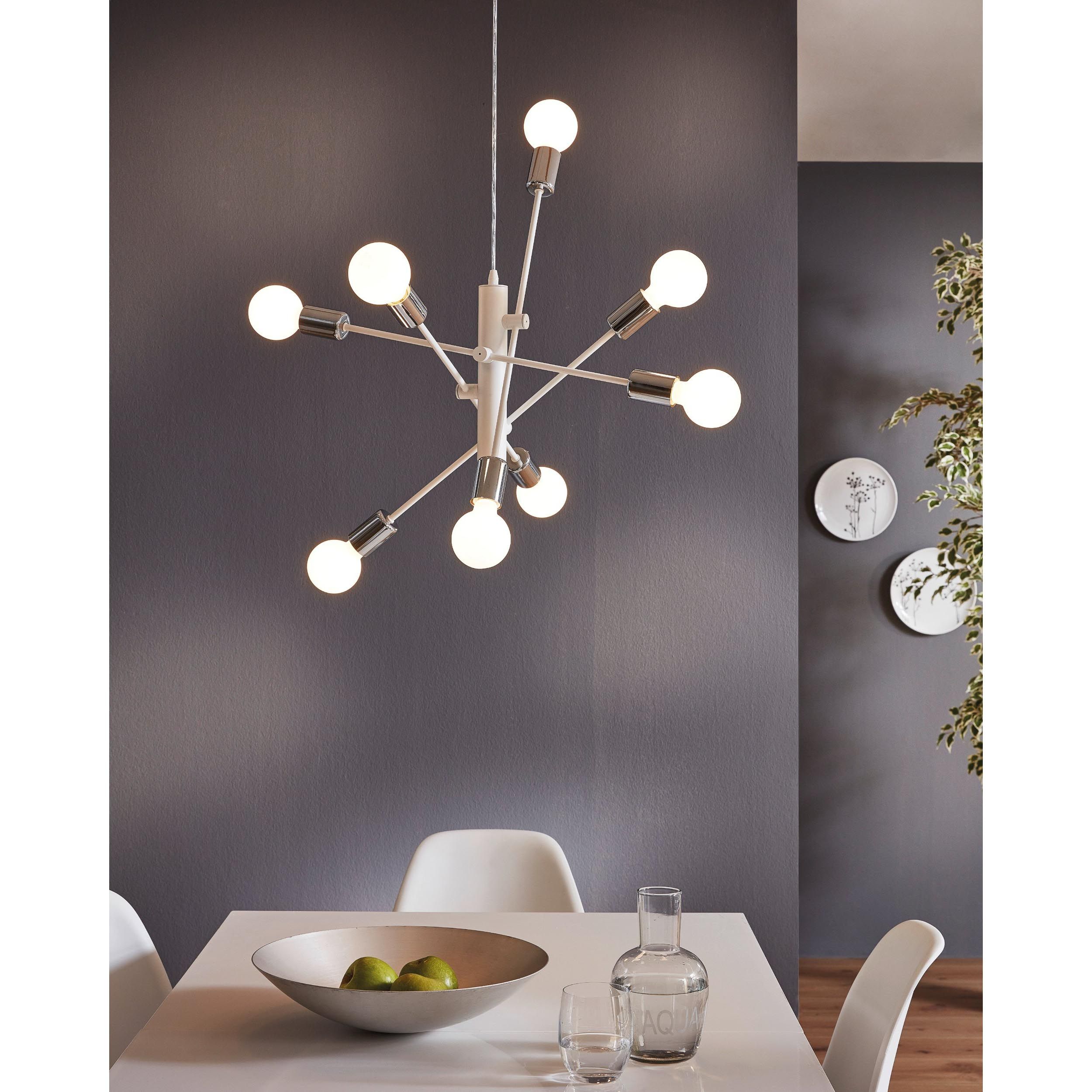 Suspension métal blanc GRADOLI E27 8X60W