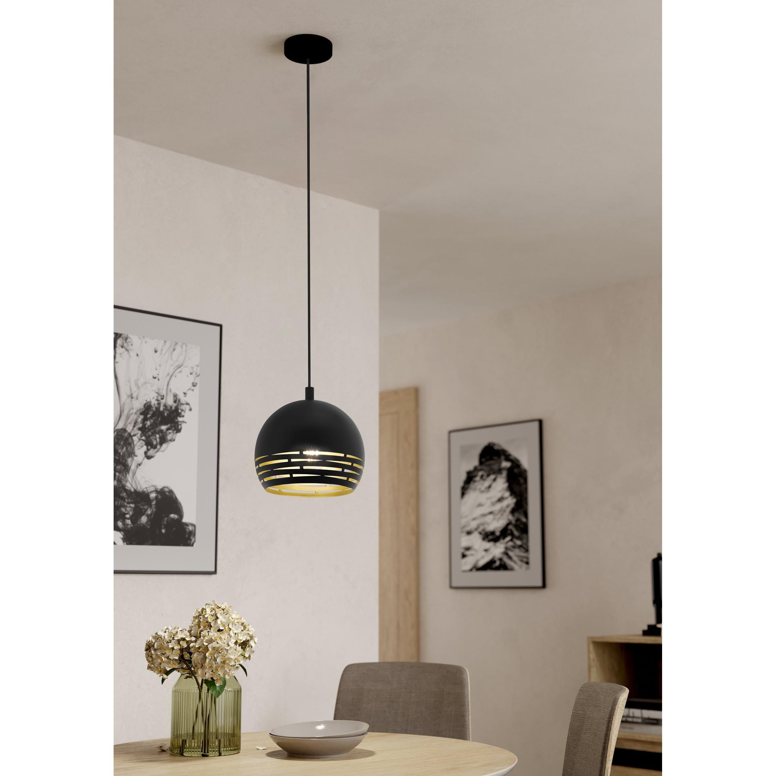 Suspension métal noir CAMASTRA E27 1X40W