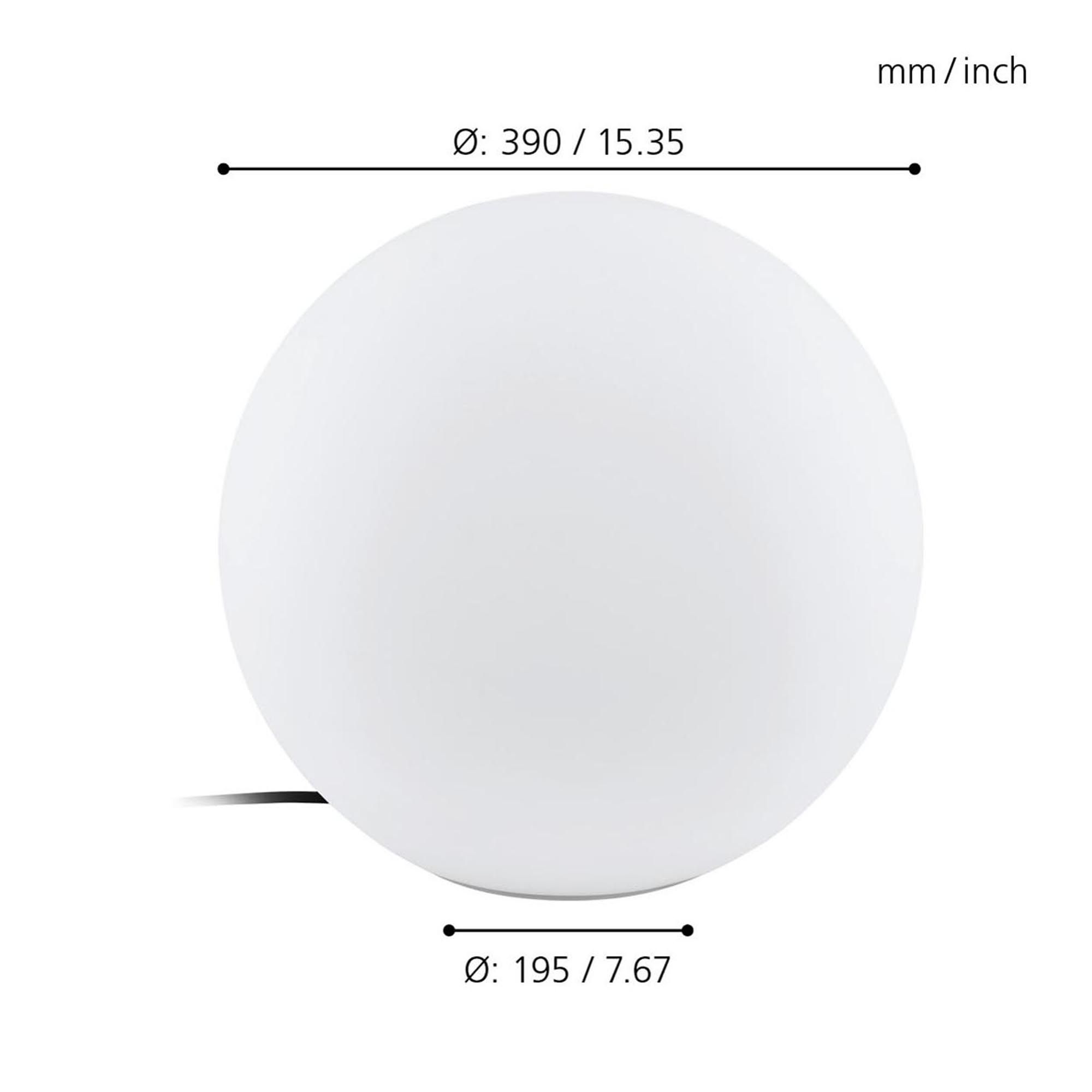 Objet lumineux extérieur plastique blanc MONTEROLO E27 1X40W