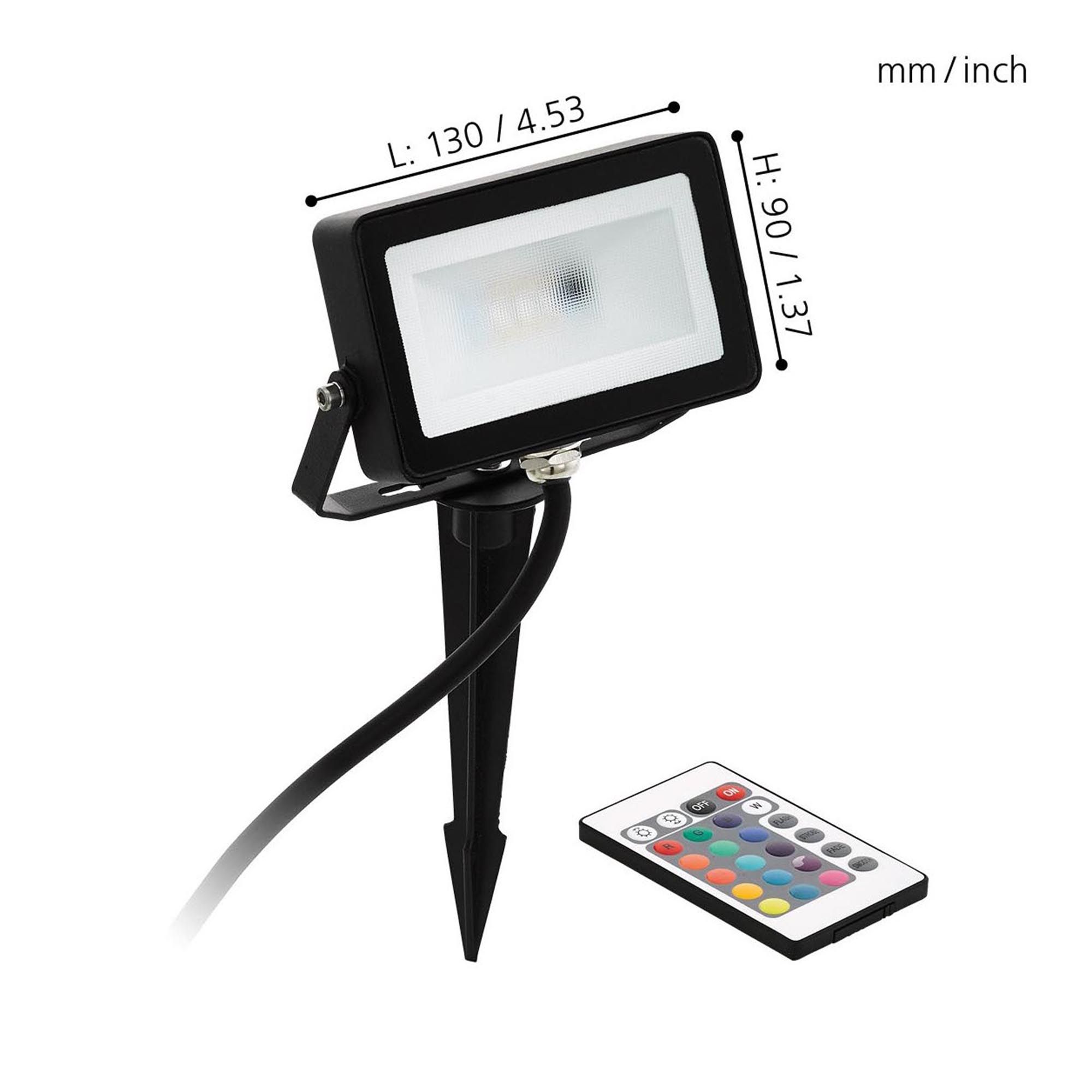 Projecteur extérieur en métal noir FAEDO 4 H9CM LED INT 10W