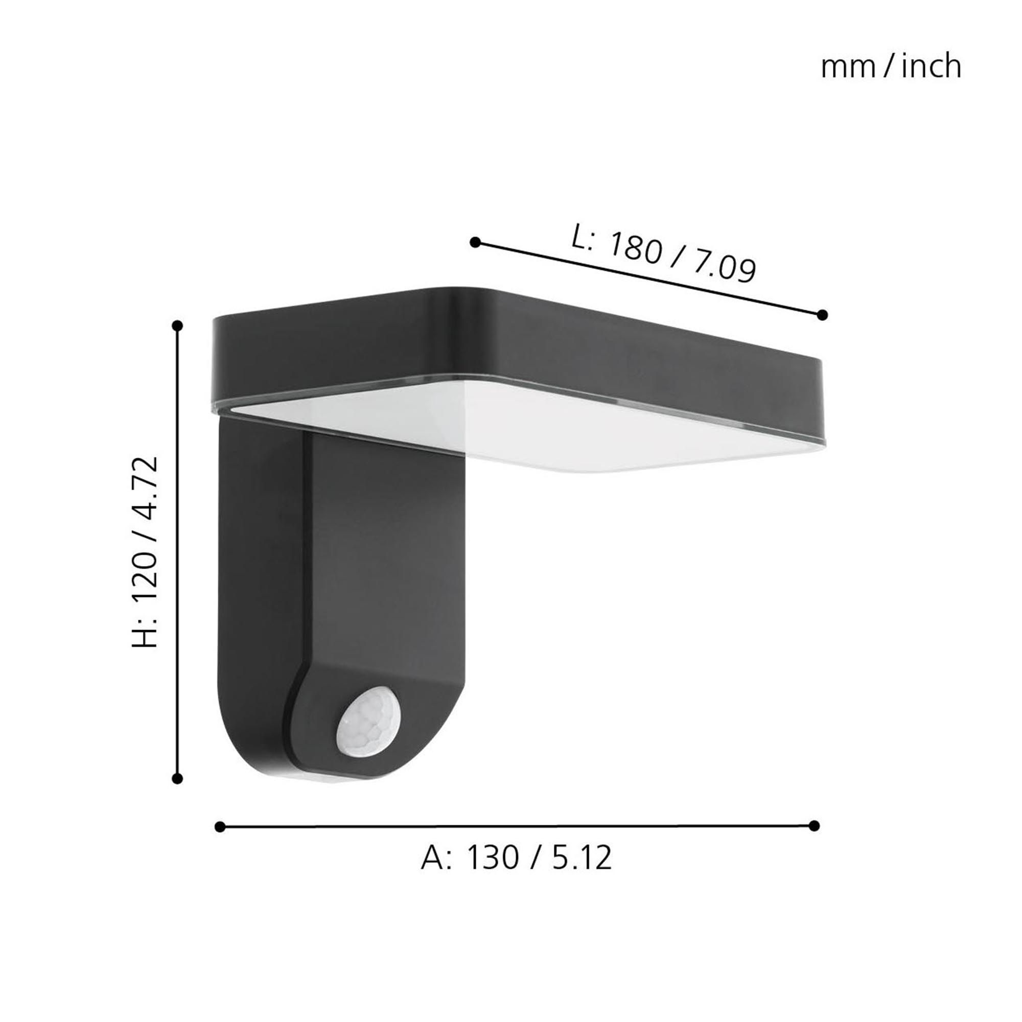 Applique murale plastique noir PASTION LED INT 2X4,5W