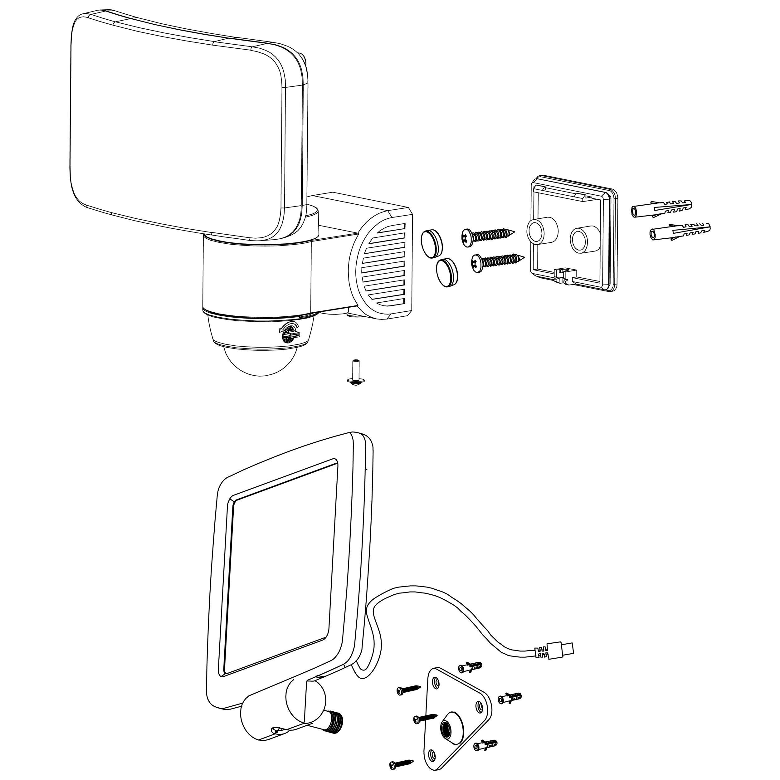 Projecteur extérieur en plastique blanc CASABAS LED INT 5W