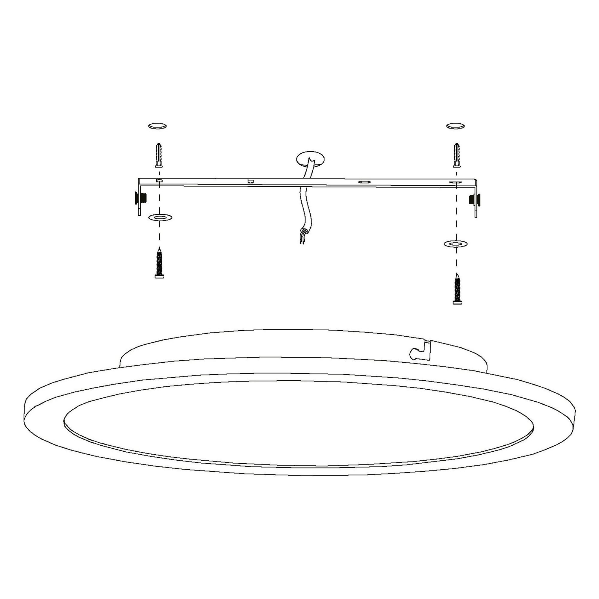 Plafonnier métal blanc SARSINA-A LED INT 1X14W