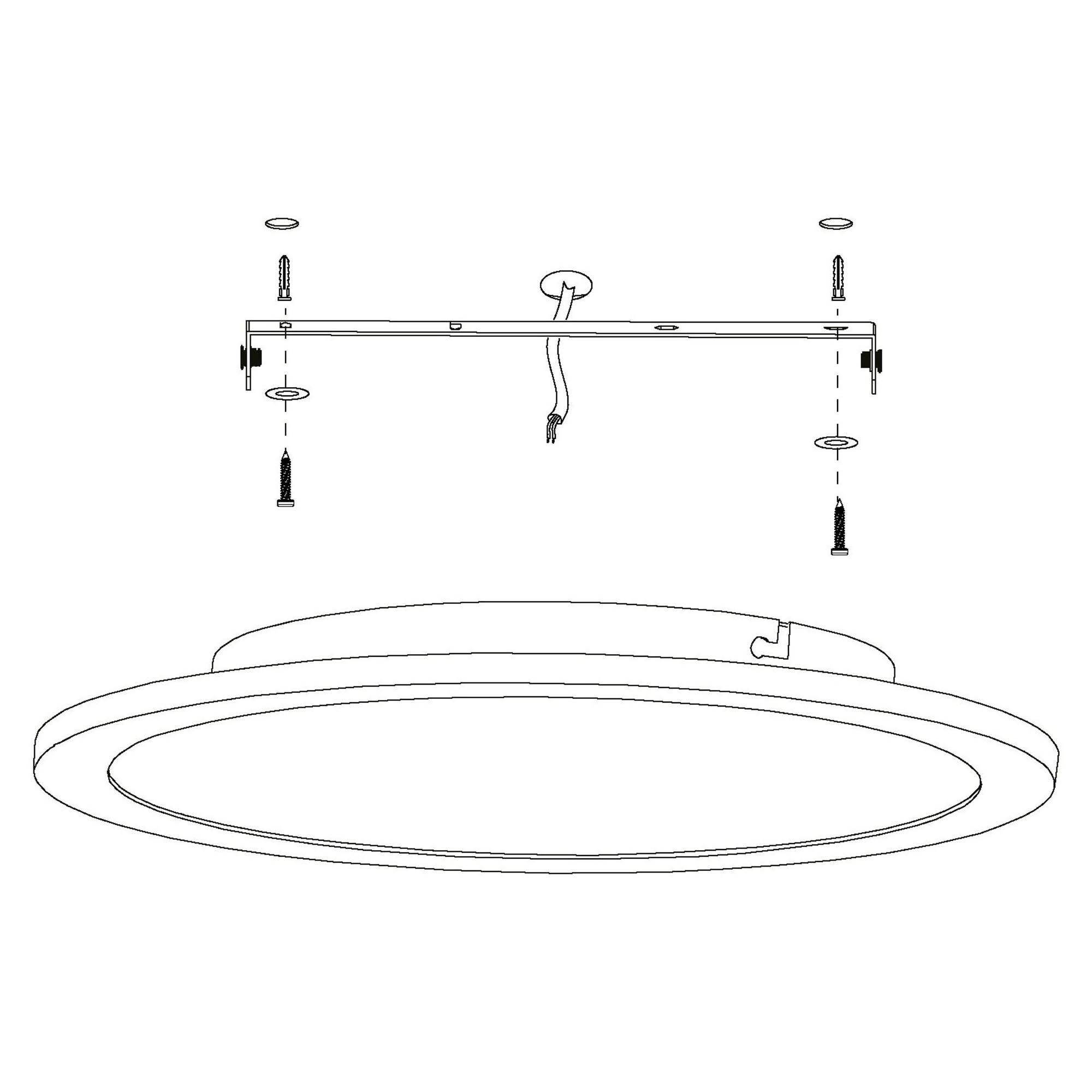 Plafonnier métal blanc SARSINA-A LED INT 2X21,5W