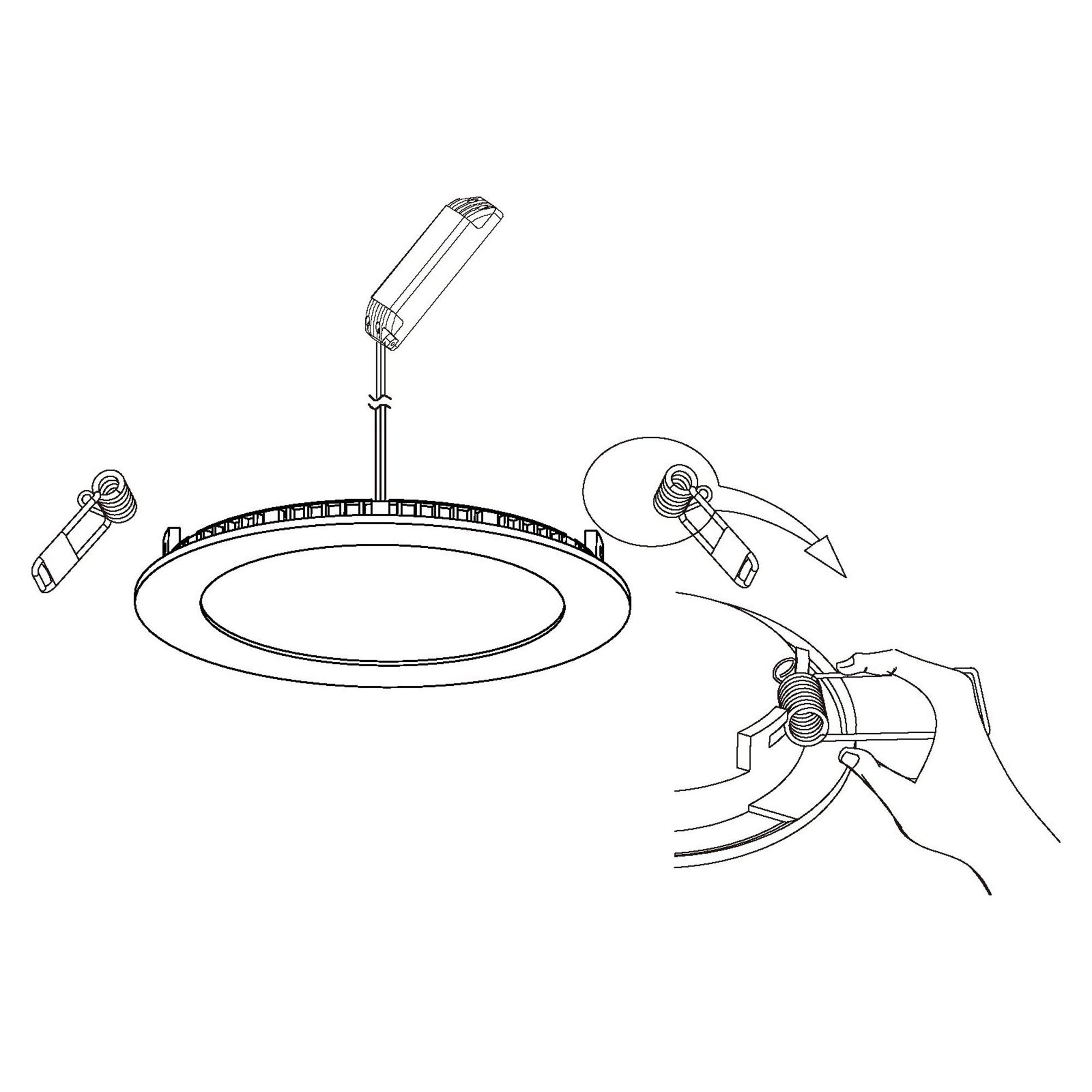 Spot aluminium blanc FUEVA-A LED INT 1X5W