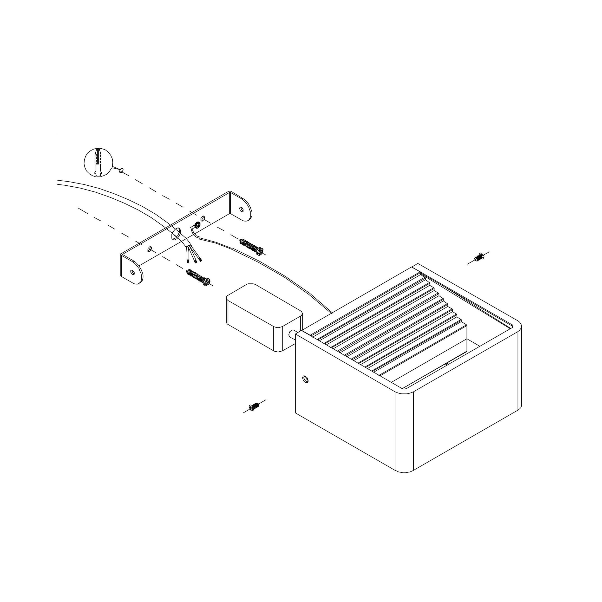 Applique extérieure métal blanc DONINNI 1 LED INT 1X6,2W