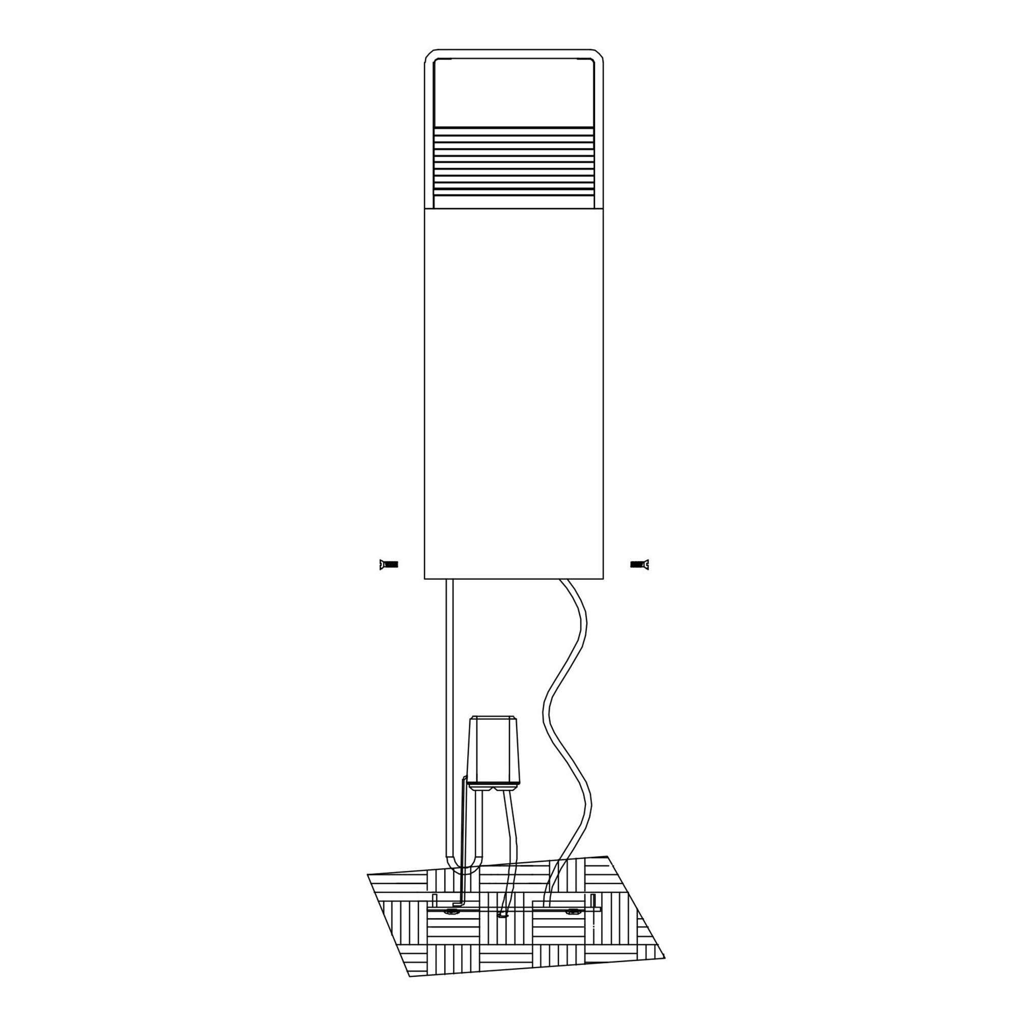 Potelet extérieur métal anthracite DONINNI 1 LED INT 6,2W