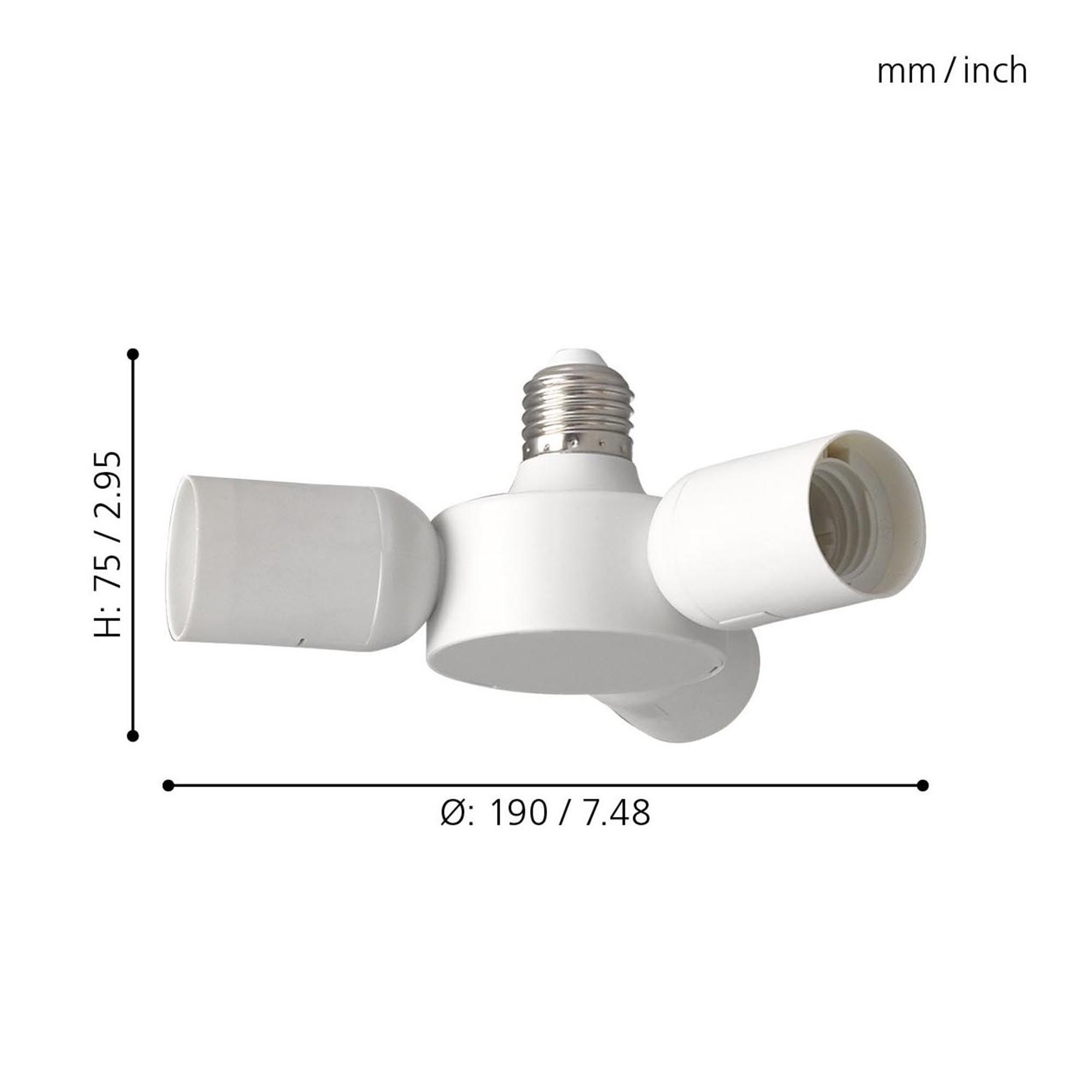 Pièces détachées plastique blanc RUEDA E27 3X20W