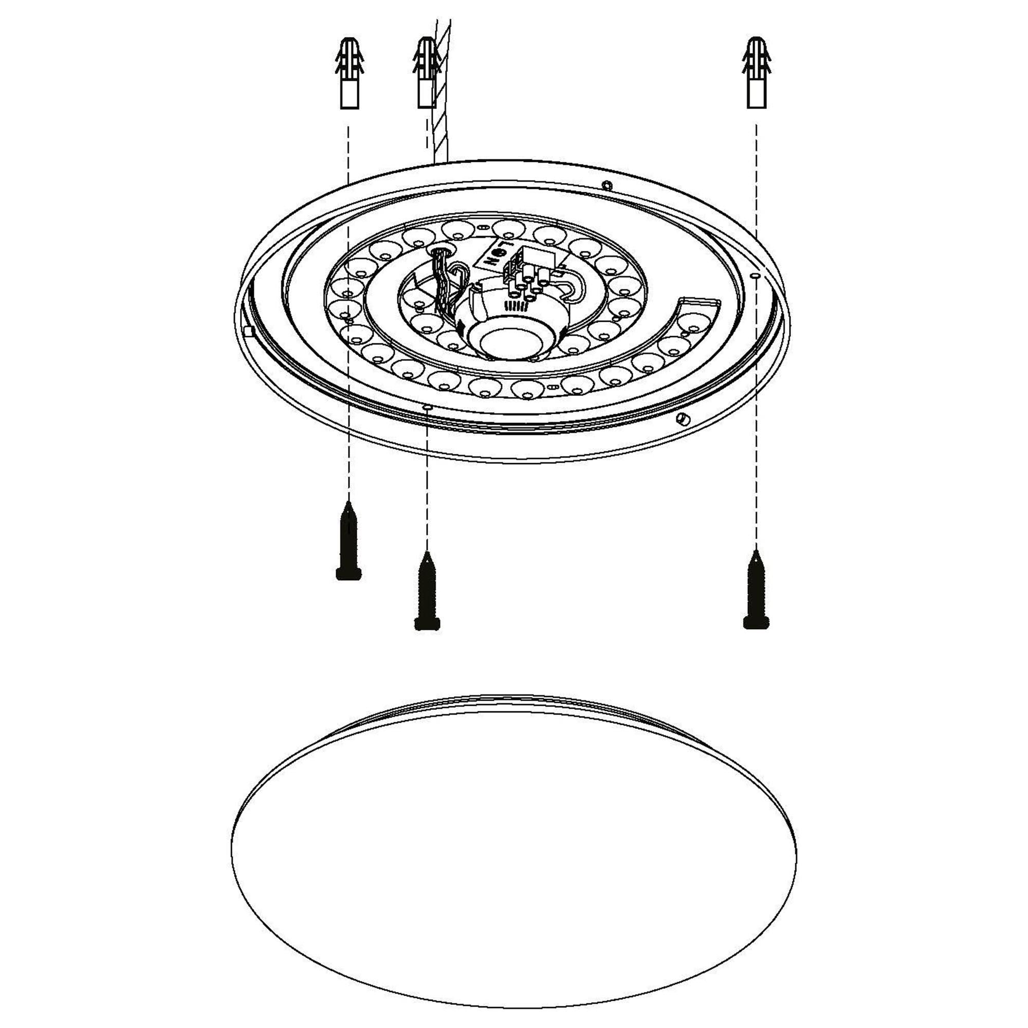 Plafonnier plastique blanc FRANIA-A D30CM LED INT 1X12W