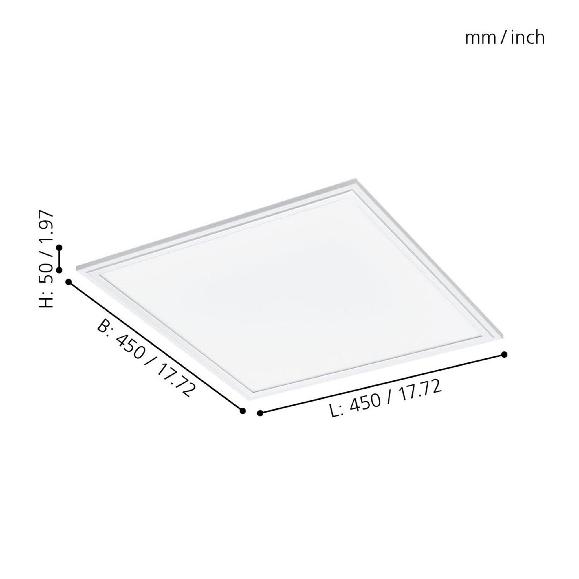 Plafonnier métal blanc SALOBRENA-A LED INT 1X20W