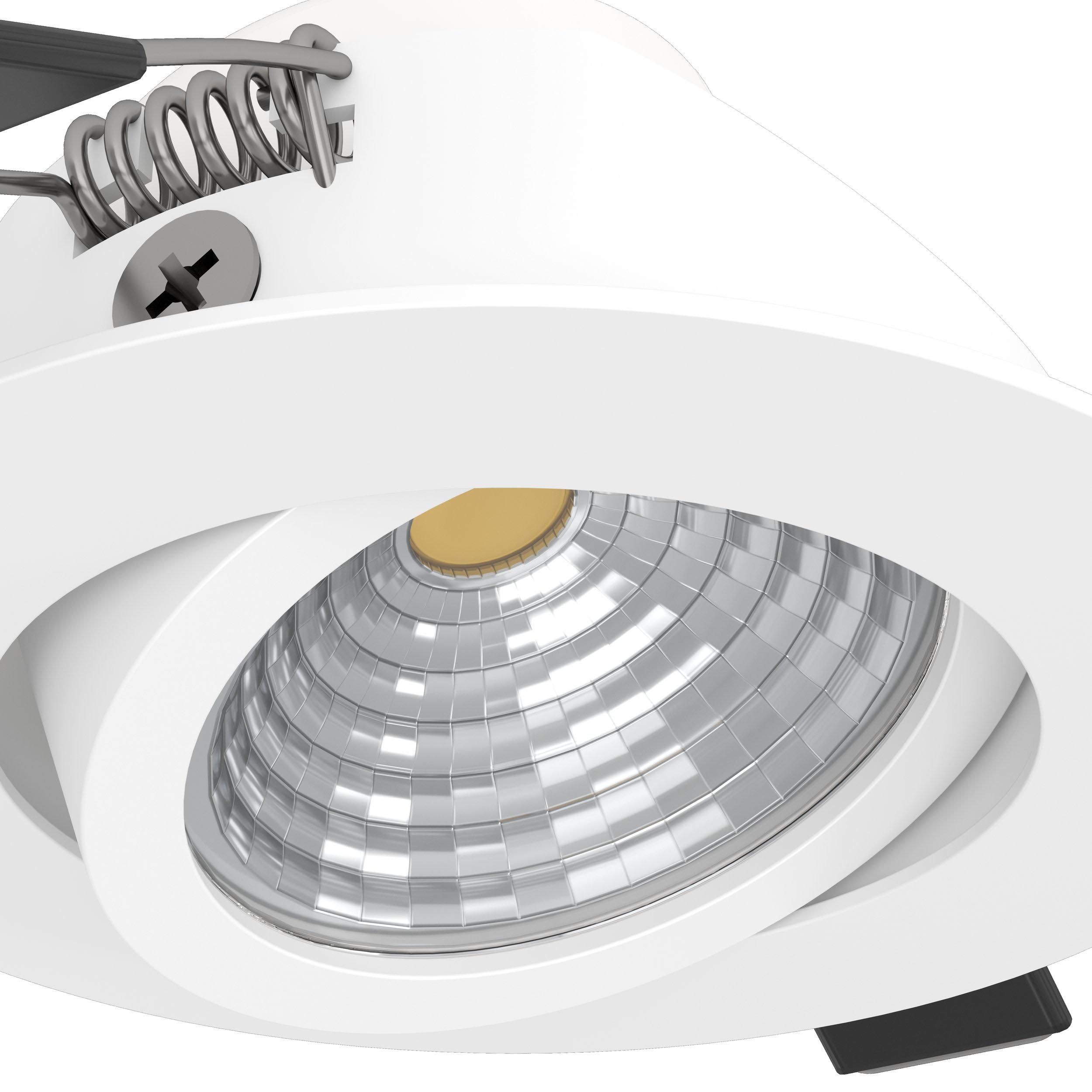 Spot à encastrer plastique blanc SALICETO LED INT 1X6W