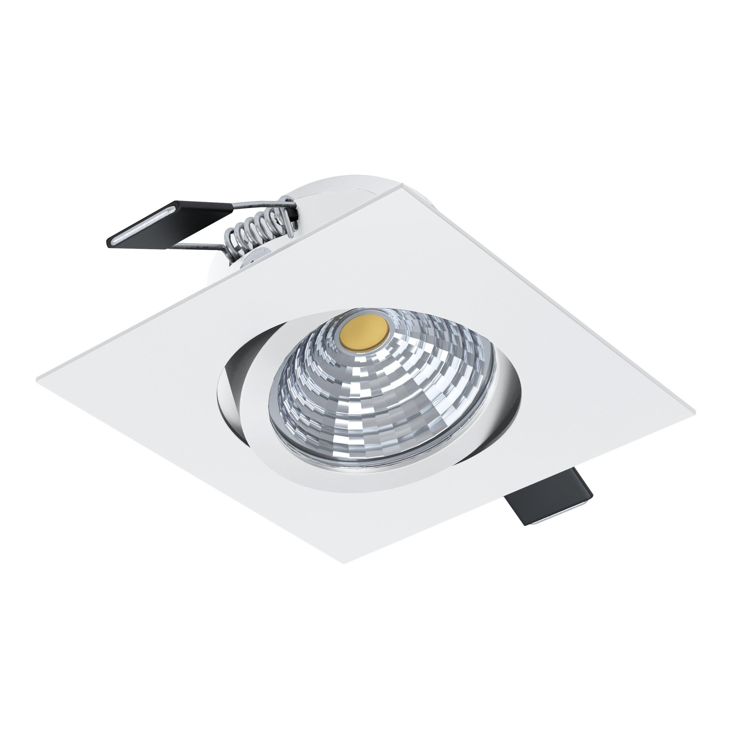 Spot à encastrer métal blanc SALICETO LED carré INT 1X6W