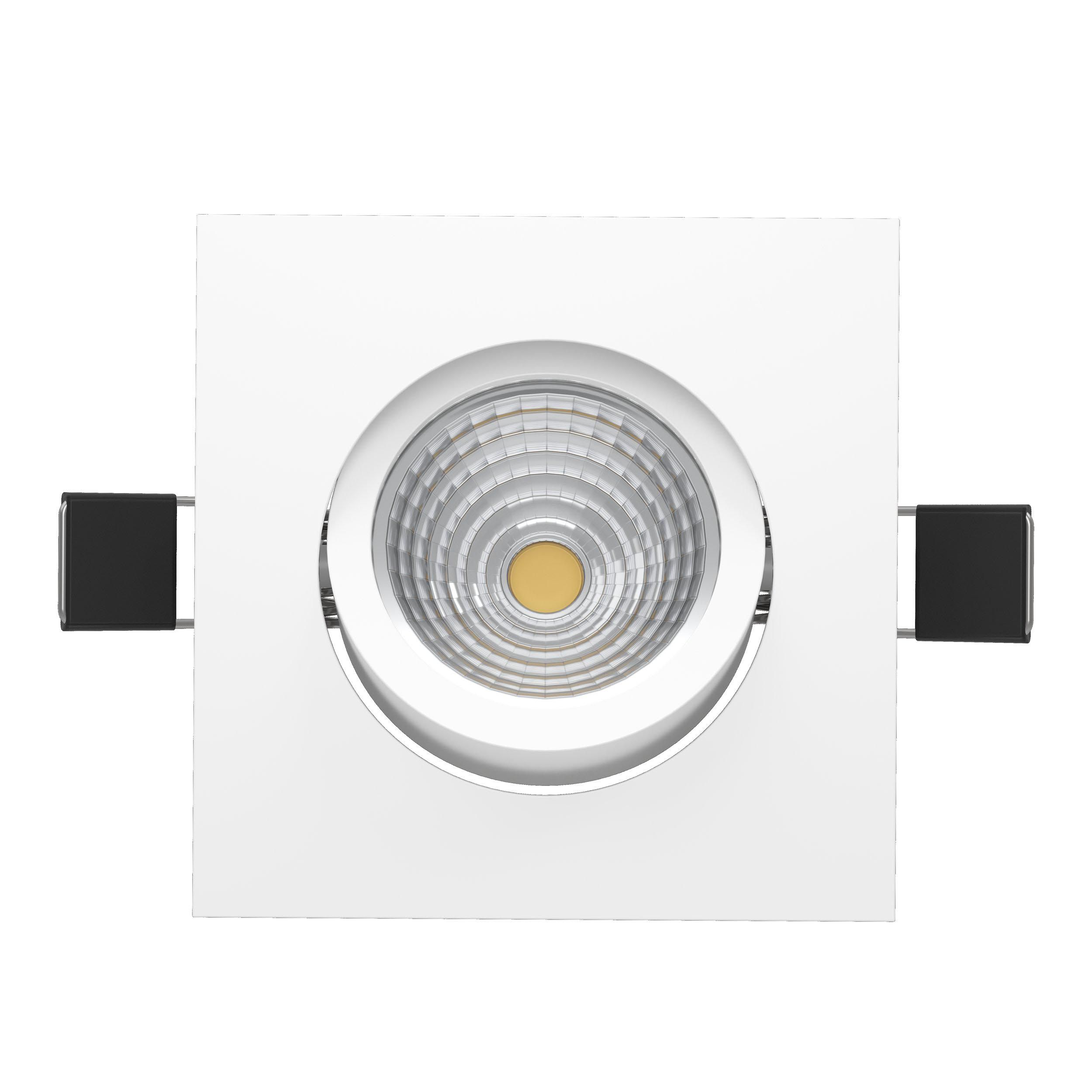 Spot à encastrer métal blanc SALICETO LED carré INT 1X6W