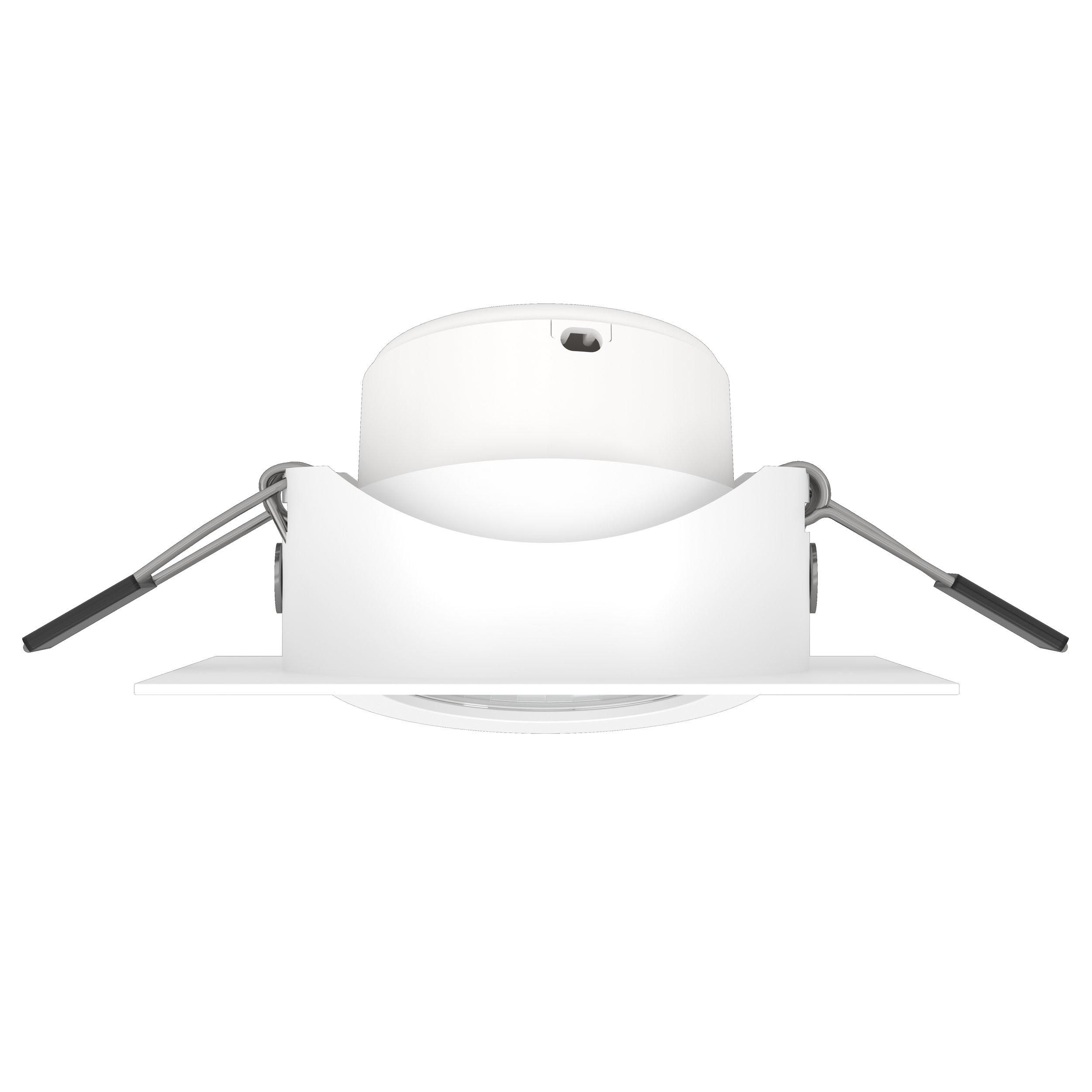 Spot à encastrer métal blanc SALICETO LED carré INT 1X6W