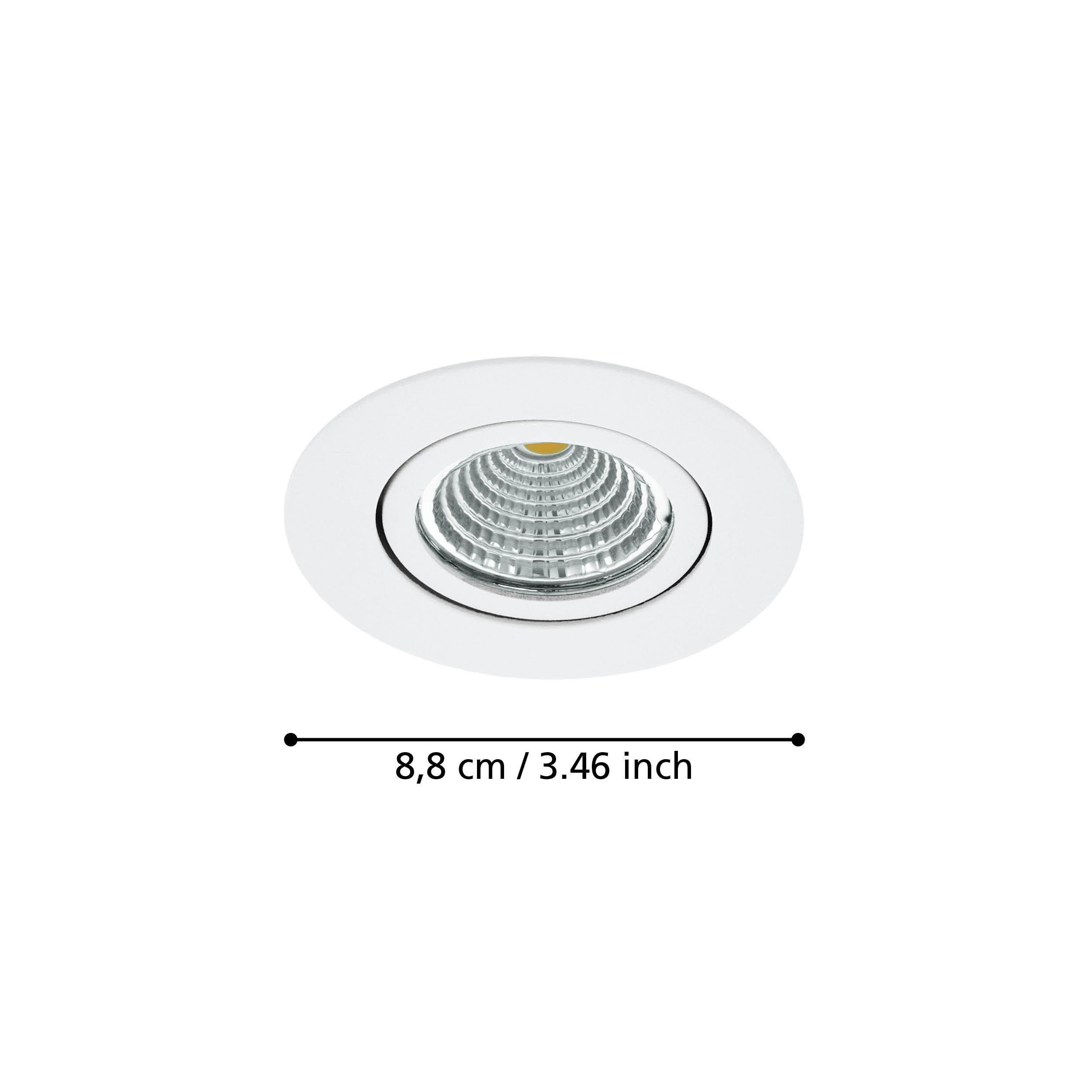 Spot à encastrer métal blanc SALICETO LED rond INT 1X6W