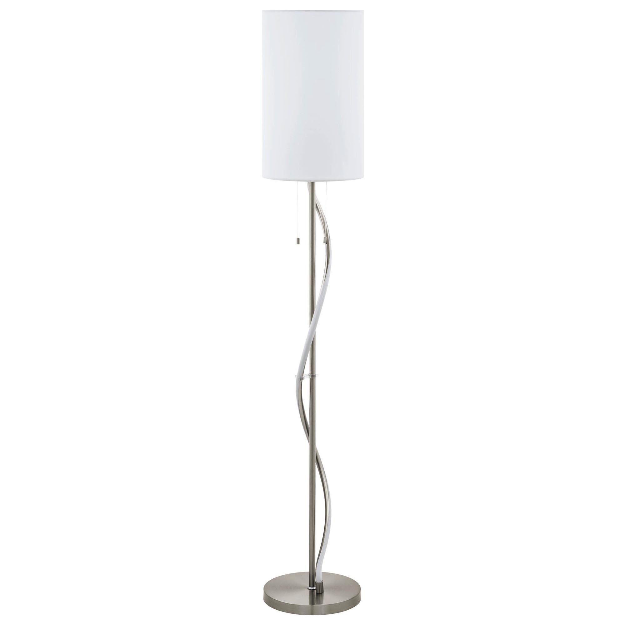 Lampadaire métal nickel mat ESPARTAL E27 1X60W