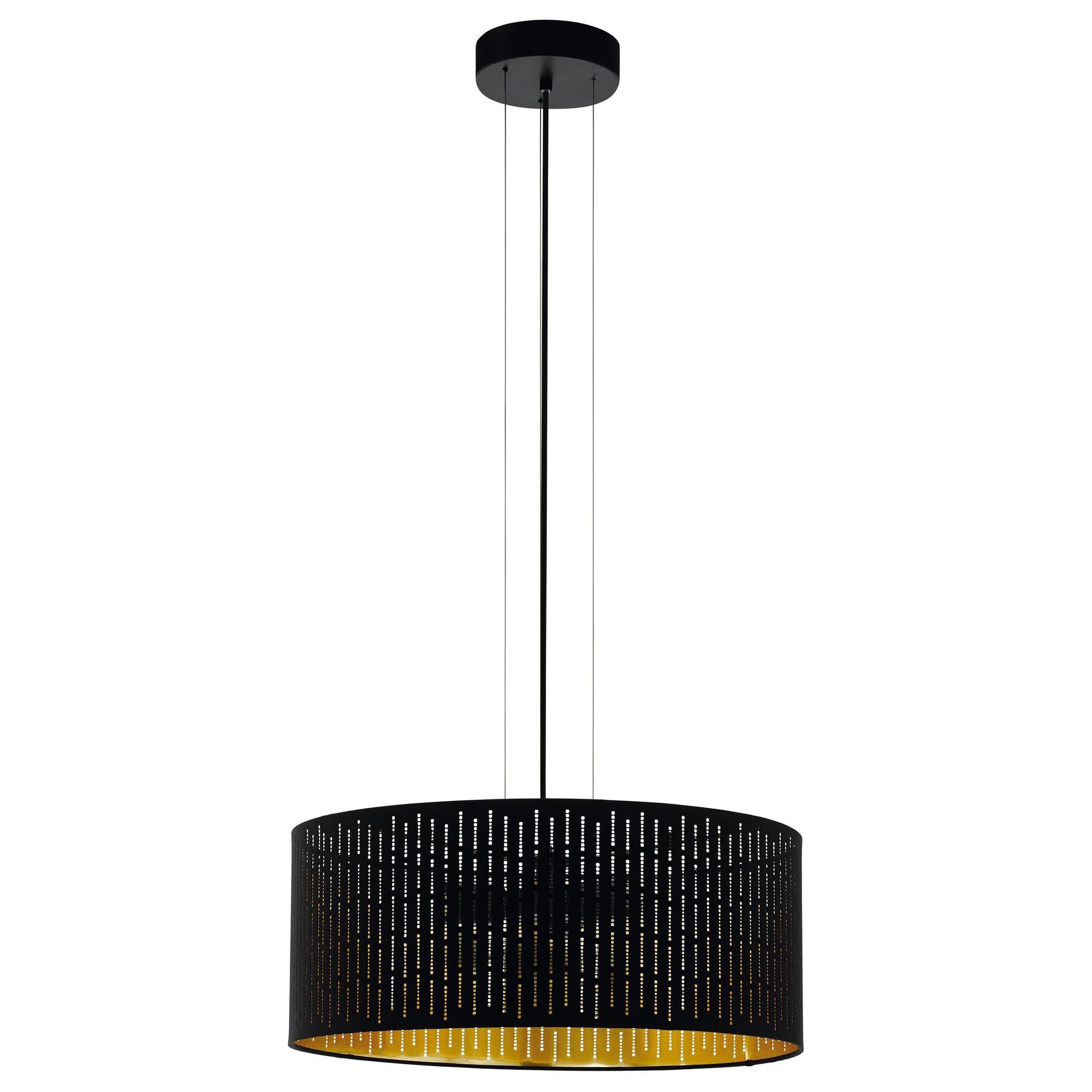 Suspension métal noir VARILLAS E27 3X40W