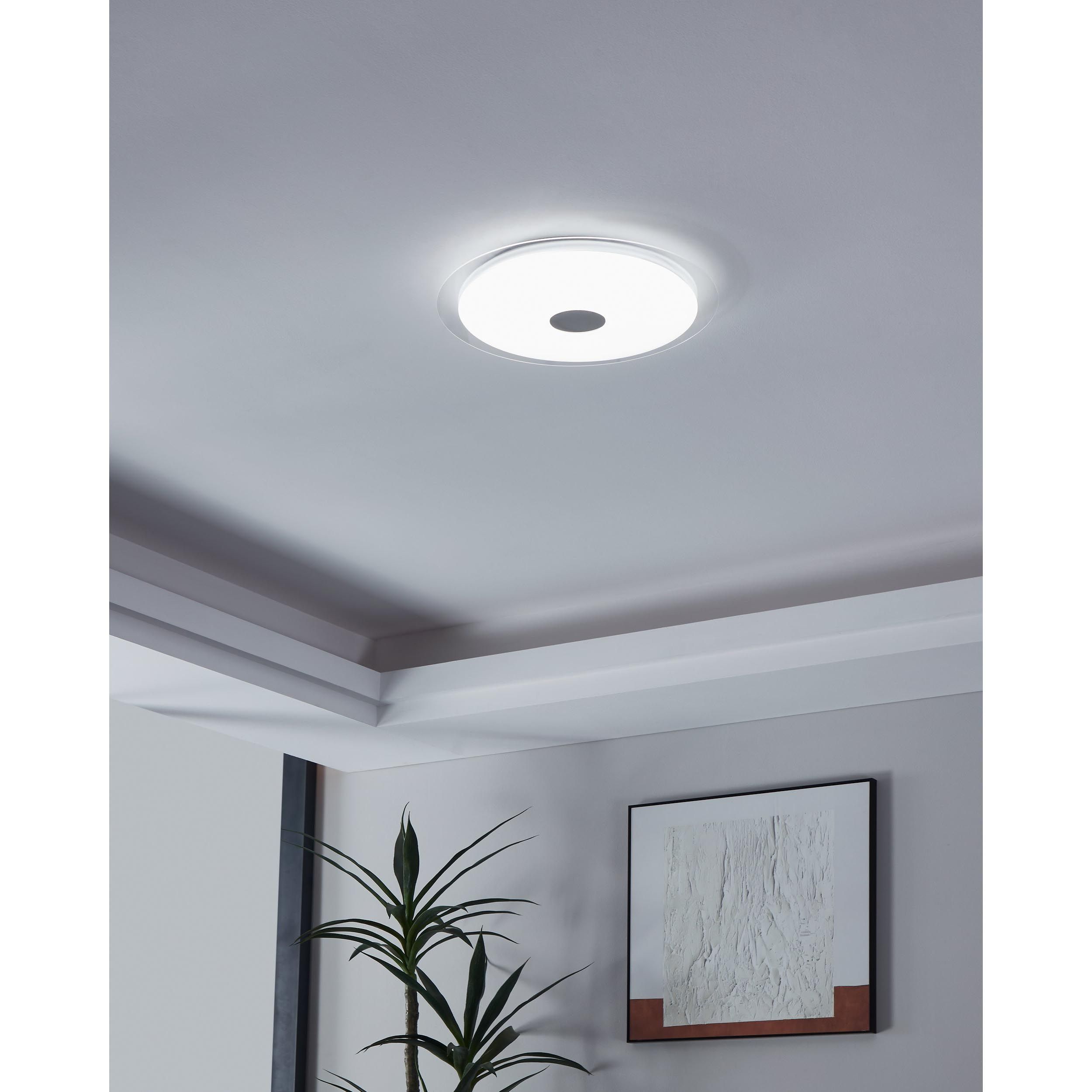 Plafonnier en plastique blanc LANCIANO 1 LED INT 18,8W