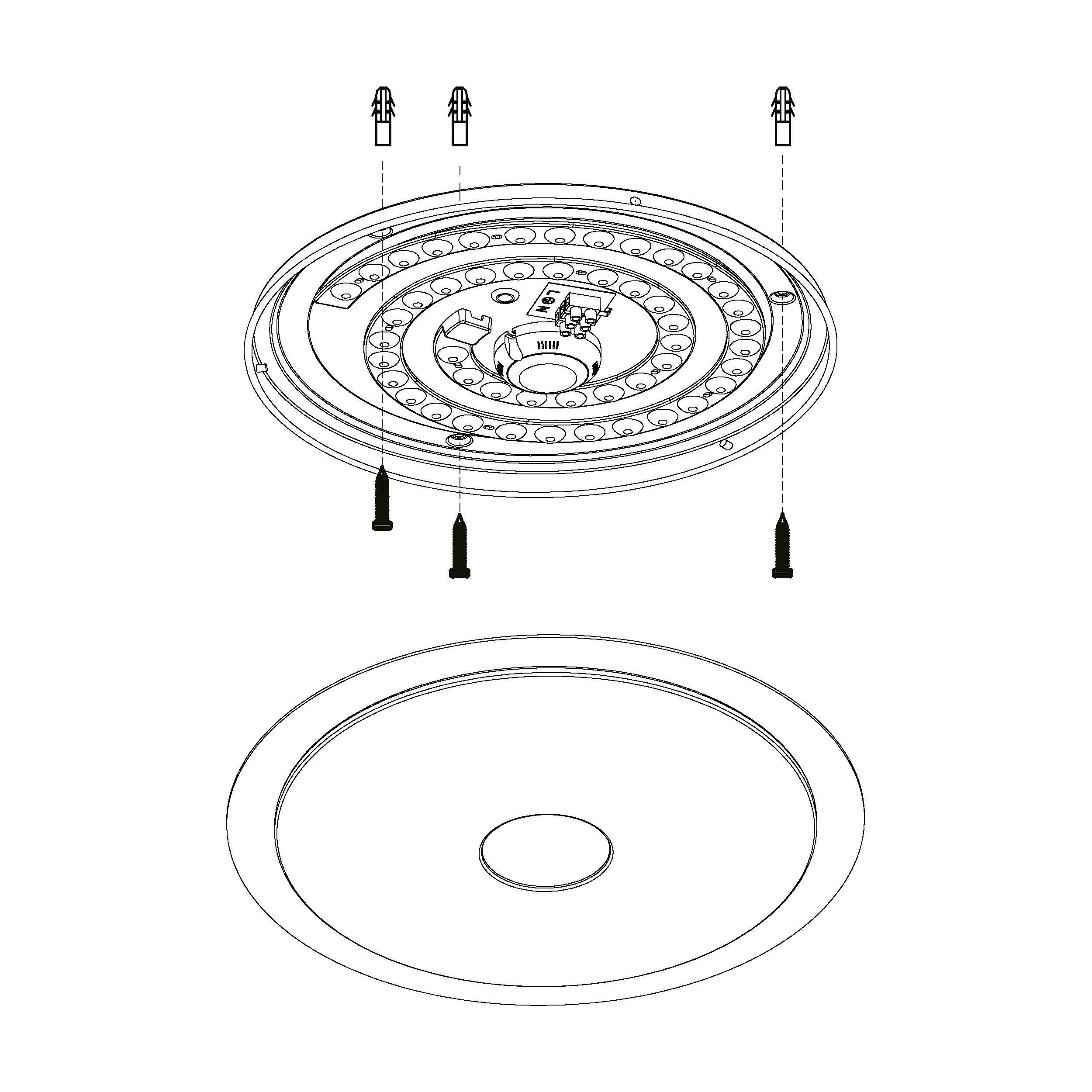 Plafonnier en plastique blanc LANCIANO 1 LED INT 18,8W