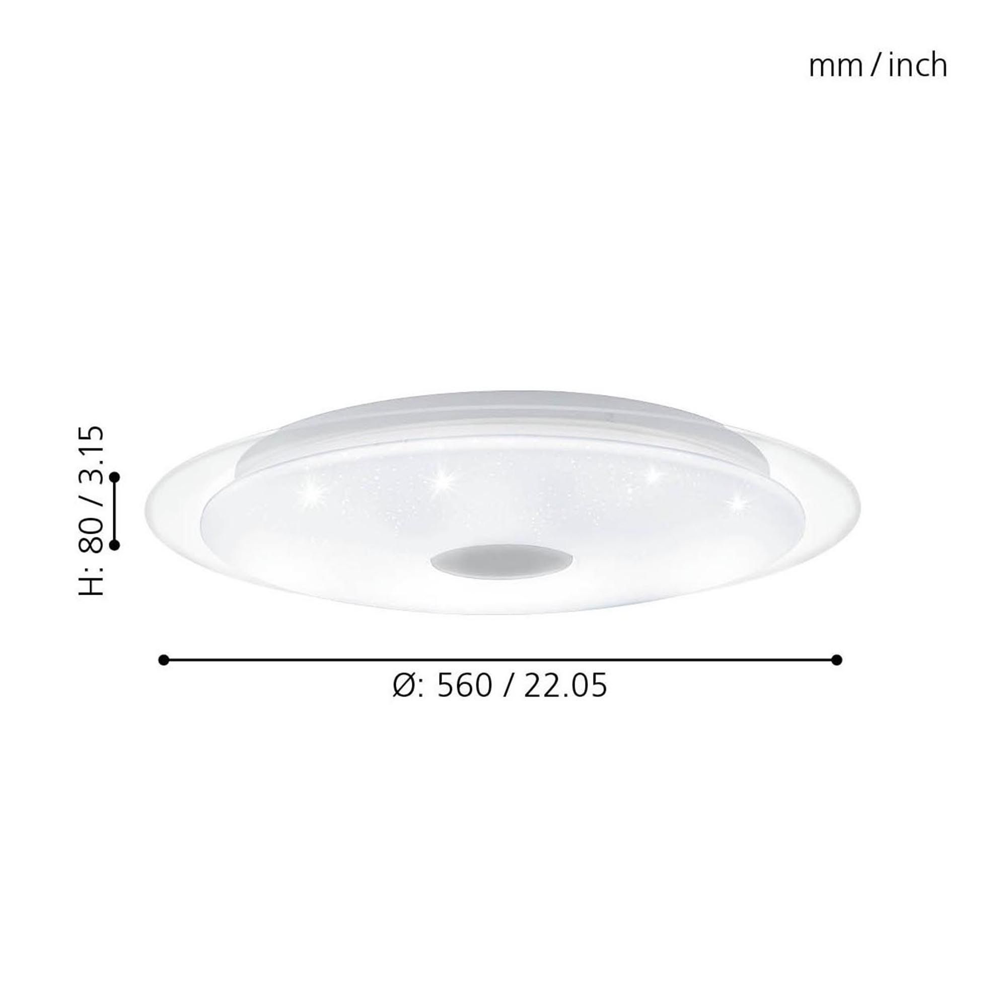 Plafonnier en plastique blanc LANCIANO 1 led intégrée 33W