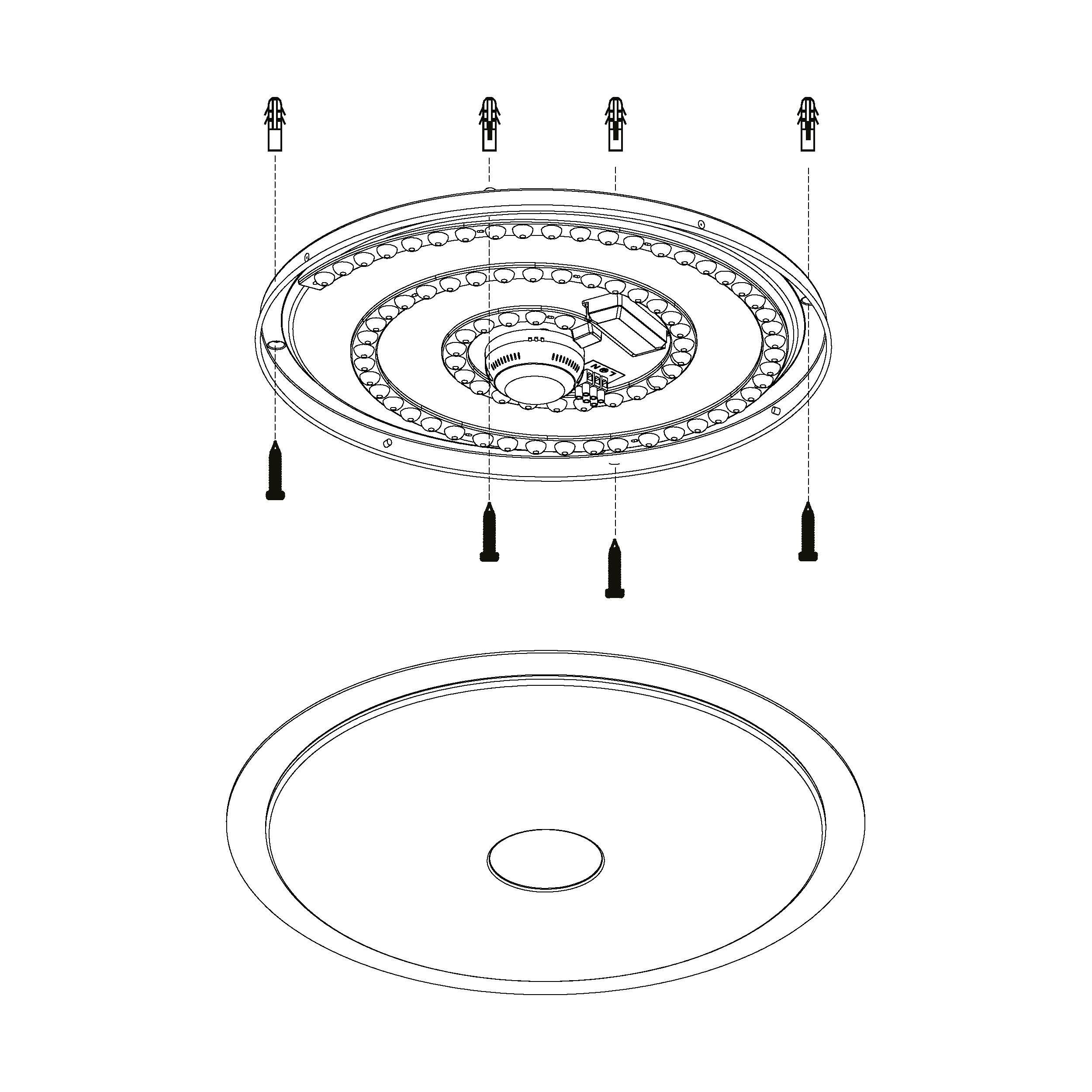 Plafonnier en plastique blanc LANCIANO 1 led intégrée 33W