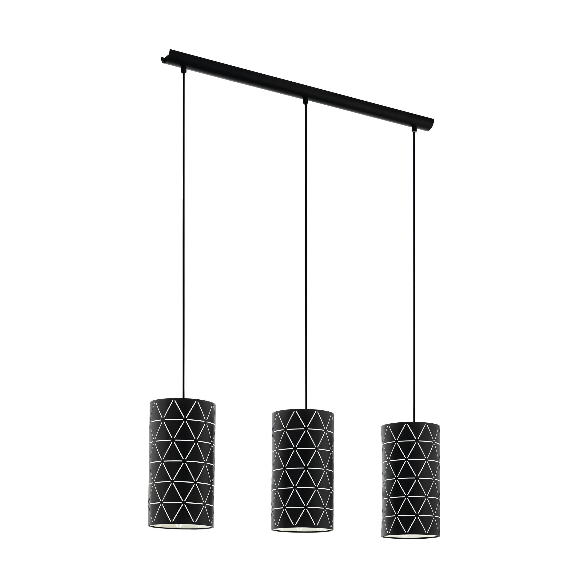 Suspension métal noir RAMON E27 3X40W