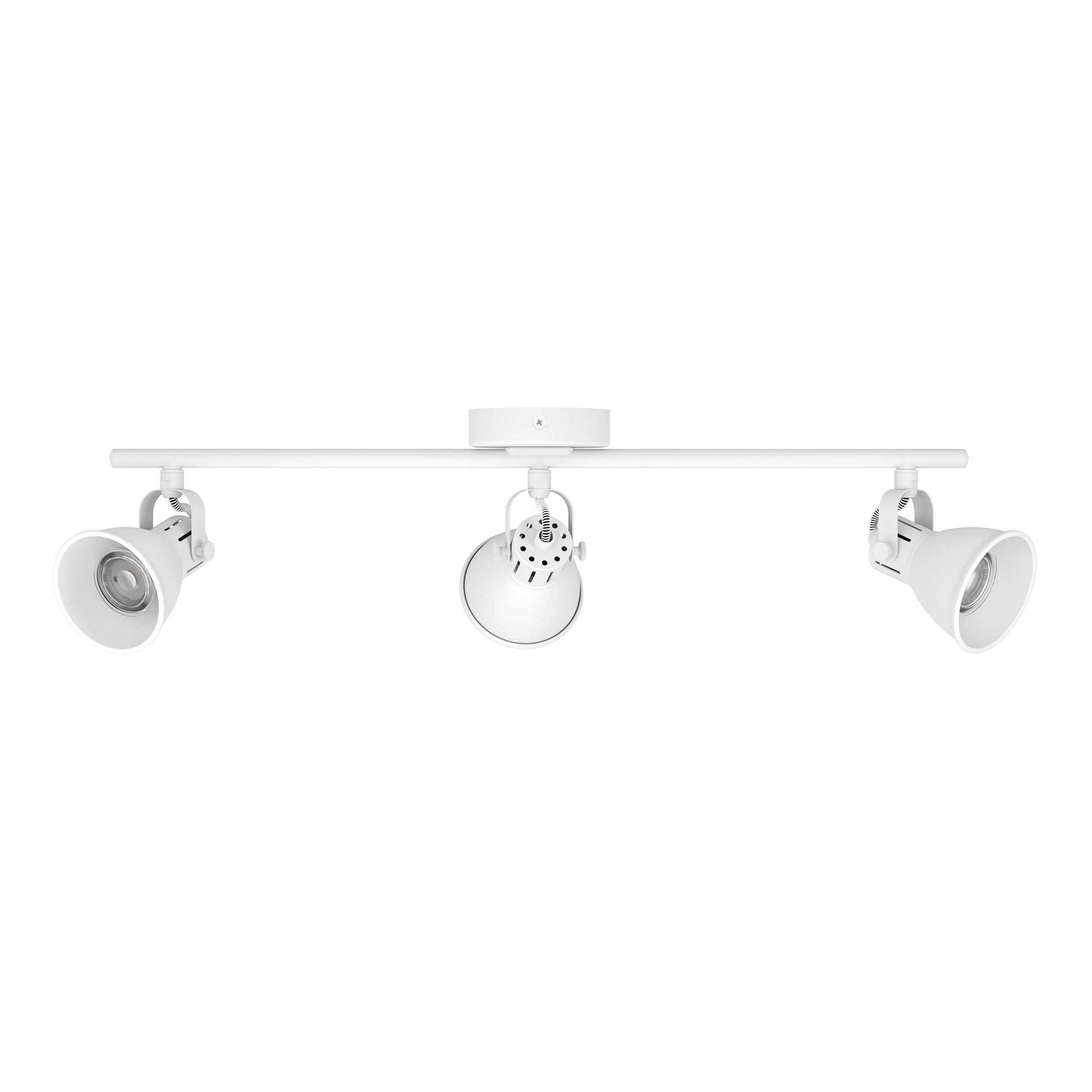 Spot de plafond réglette/plaf métal blanc SERAS 1 GU10 3X3W