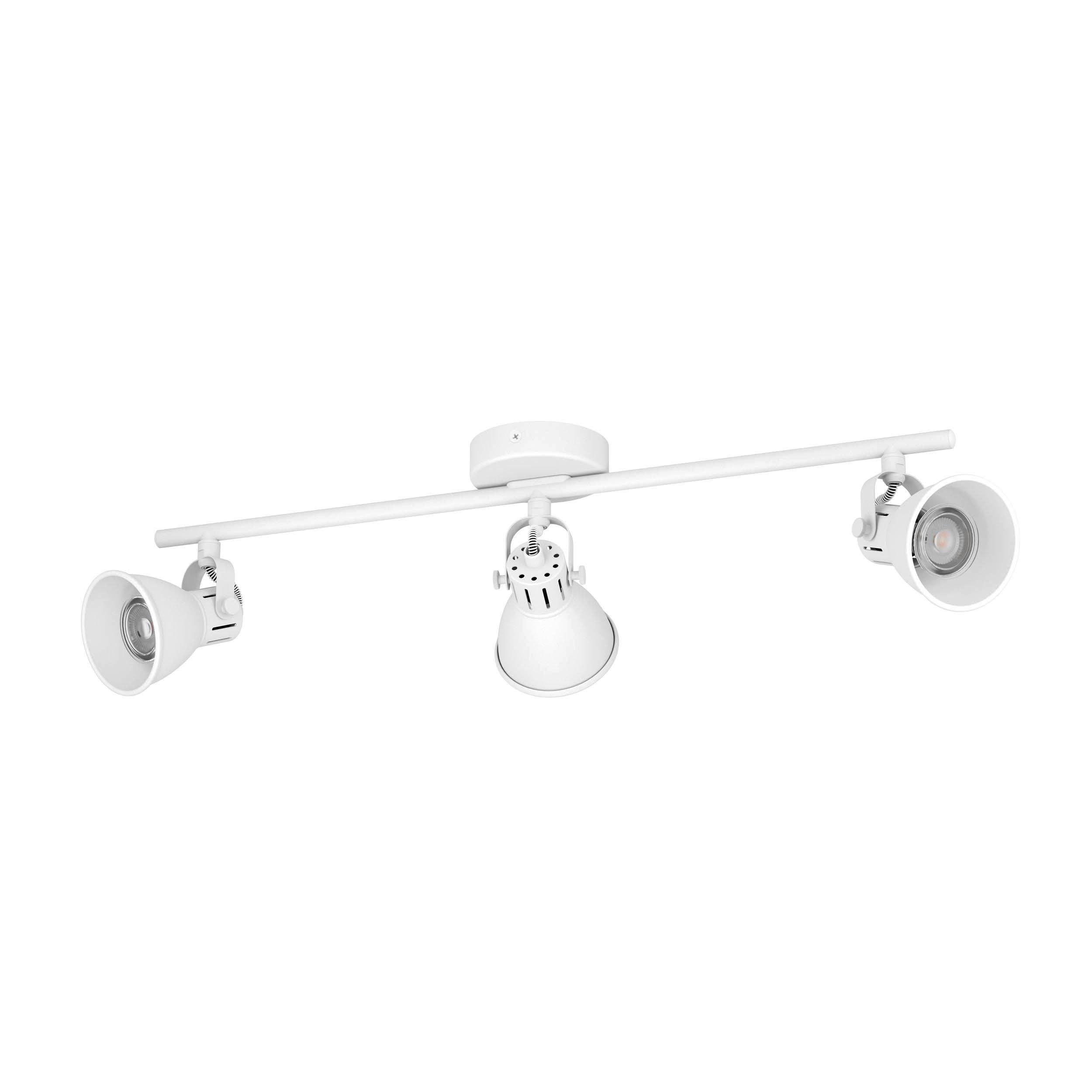 Spot de plafond réglette/plaf métal blanc SERAS 1 GU10 3X3W