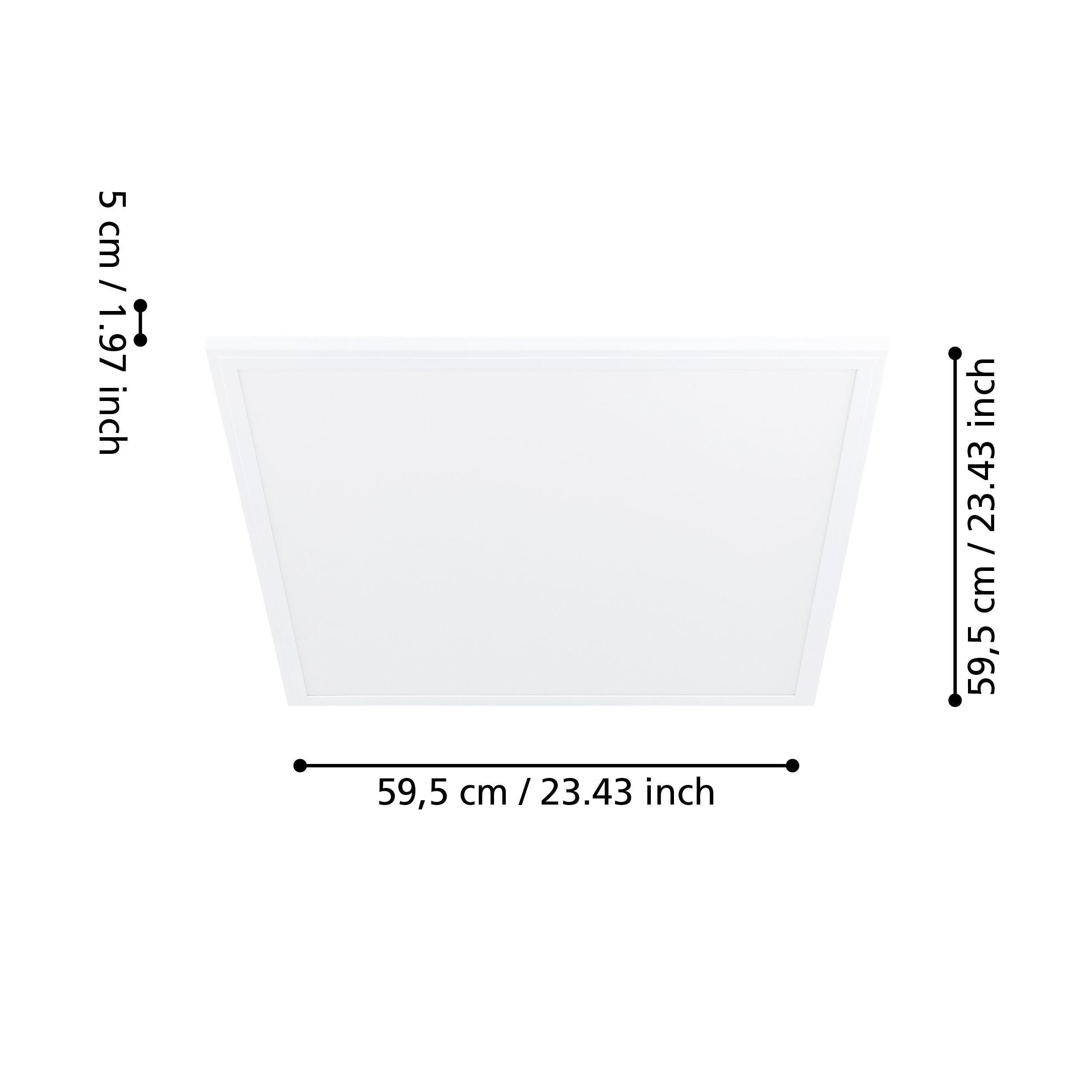 Plafonnier métal blanc SALOBRENA-M LED INT 4X35W