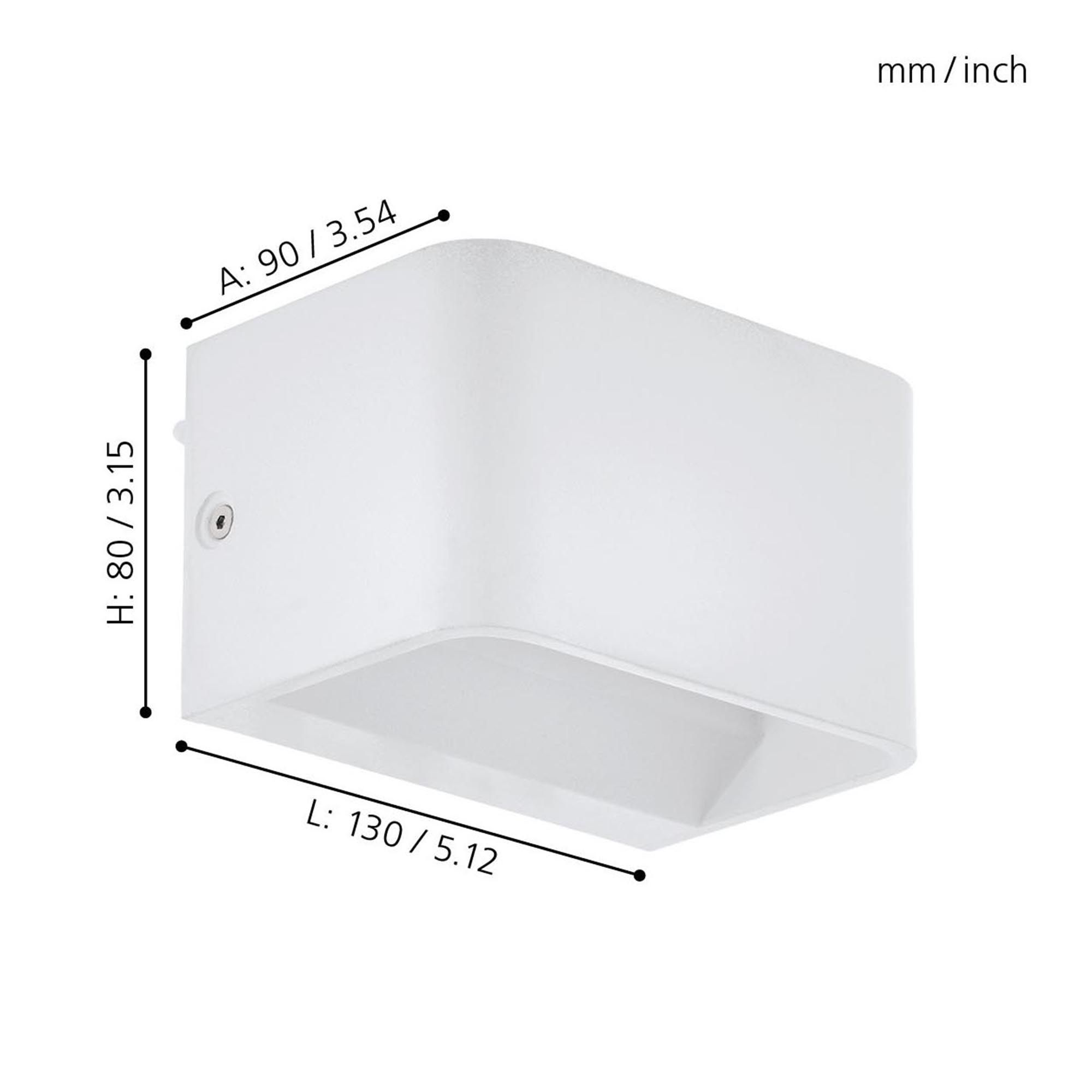 Applique murale métal blanc SANIA 4 LED INT 1X6W