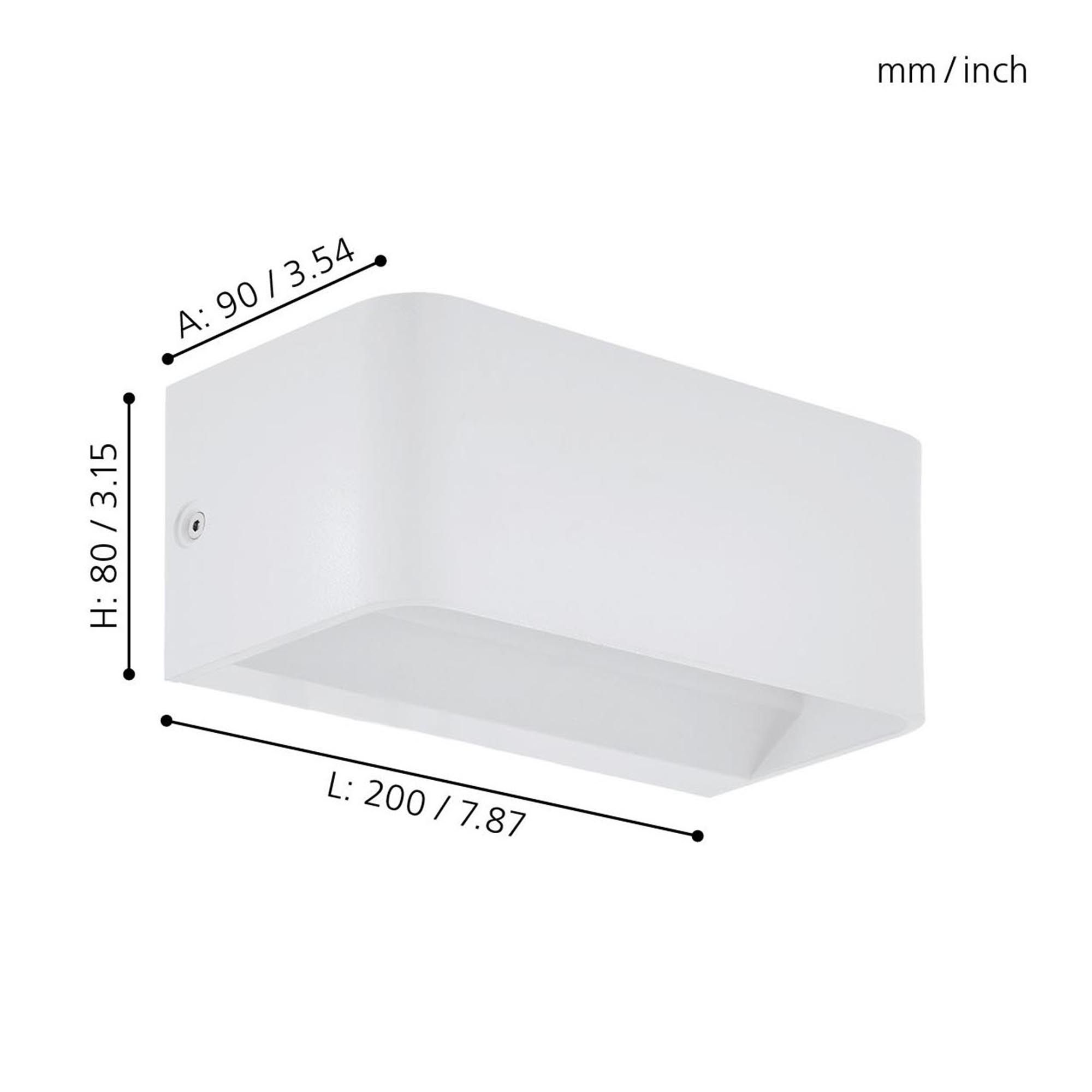 Applique murale métal blanc SANIA 4 LED INT 1X10W