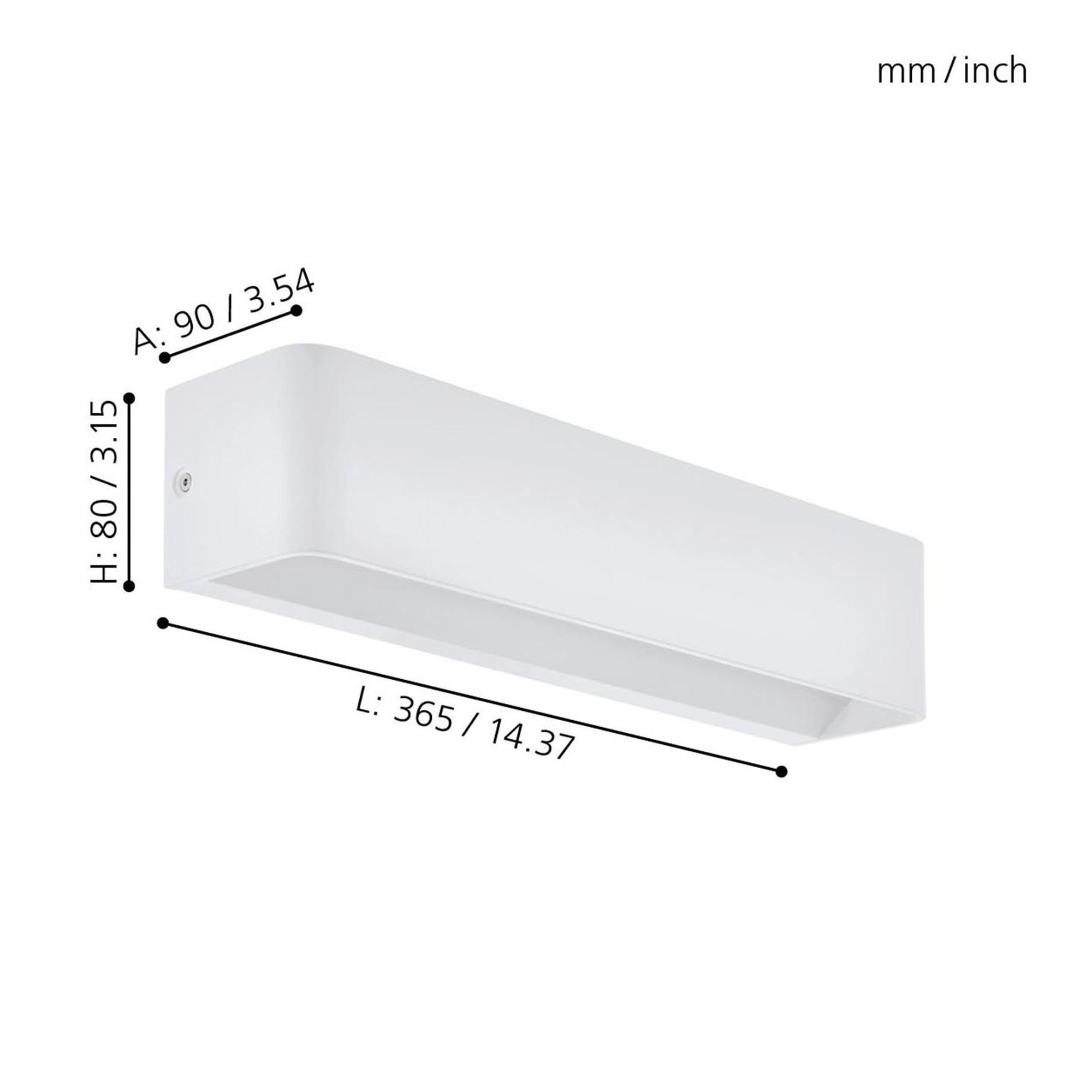 Applique murale métal blanc SANIA 4 LED INT 2X12W