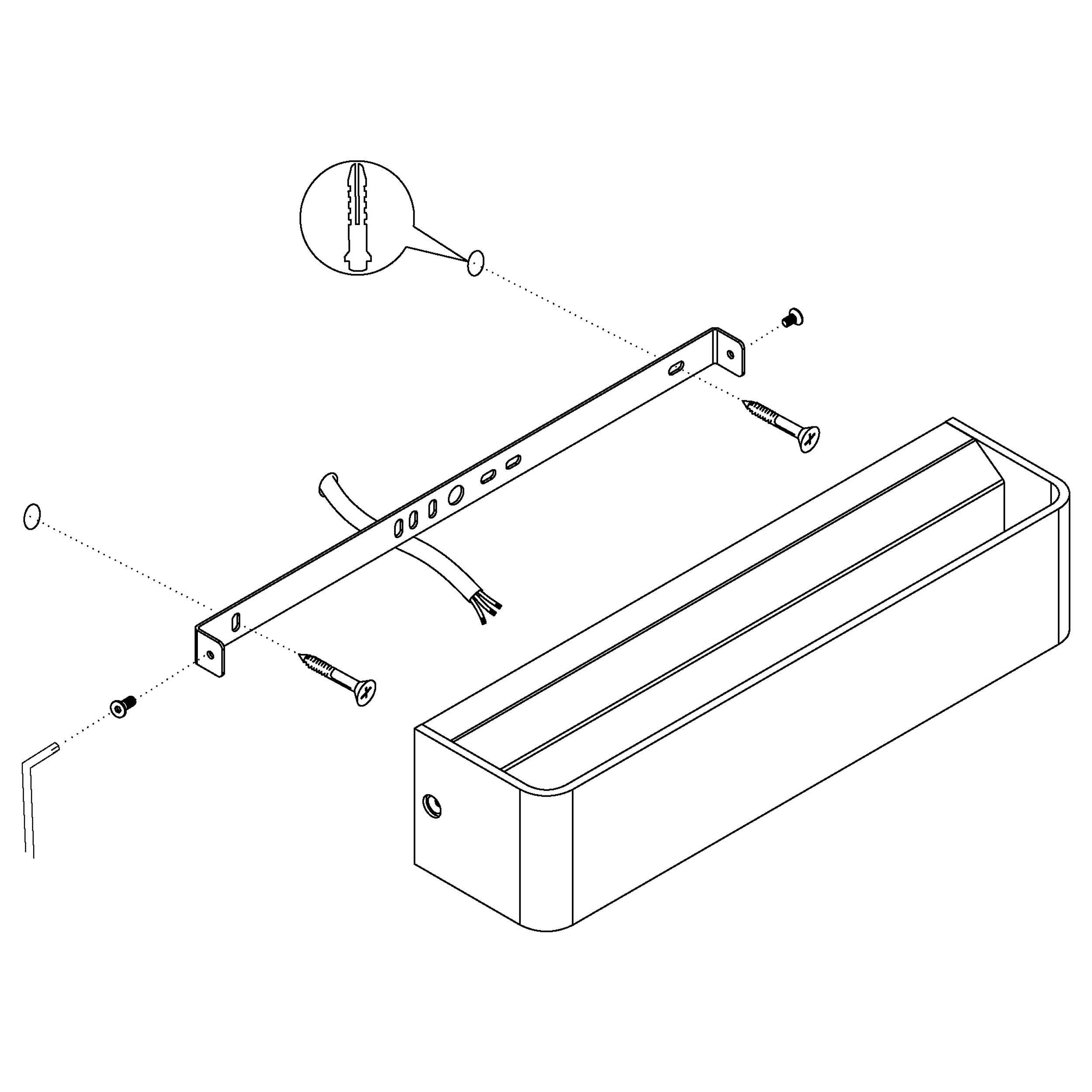 Applique murale métal blanc SANIA 4 LED INT 2X12W