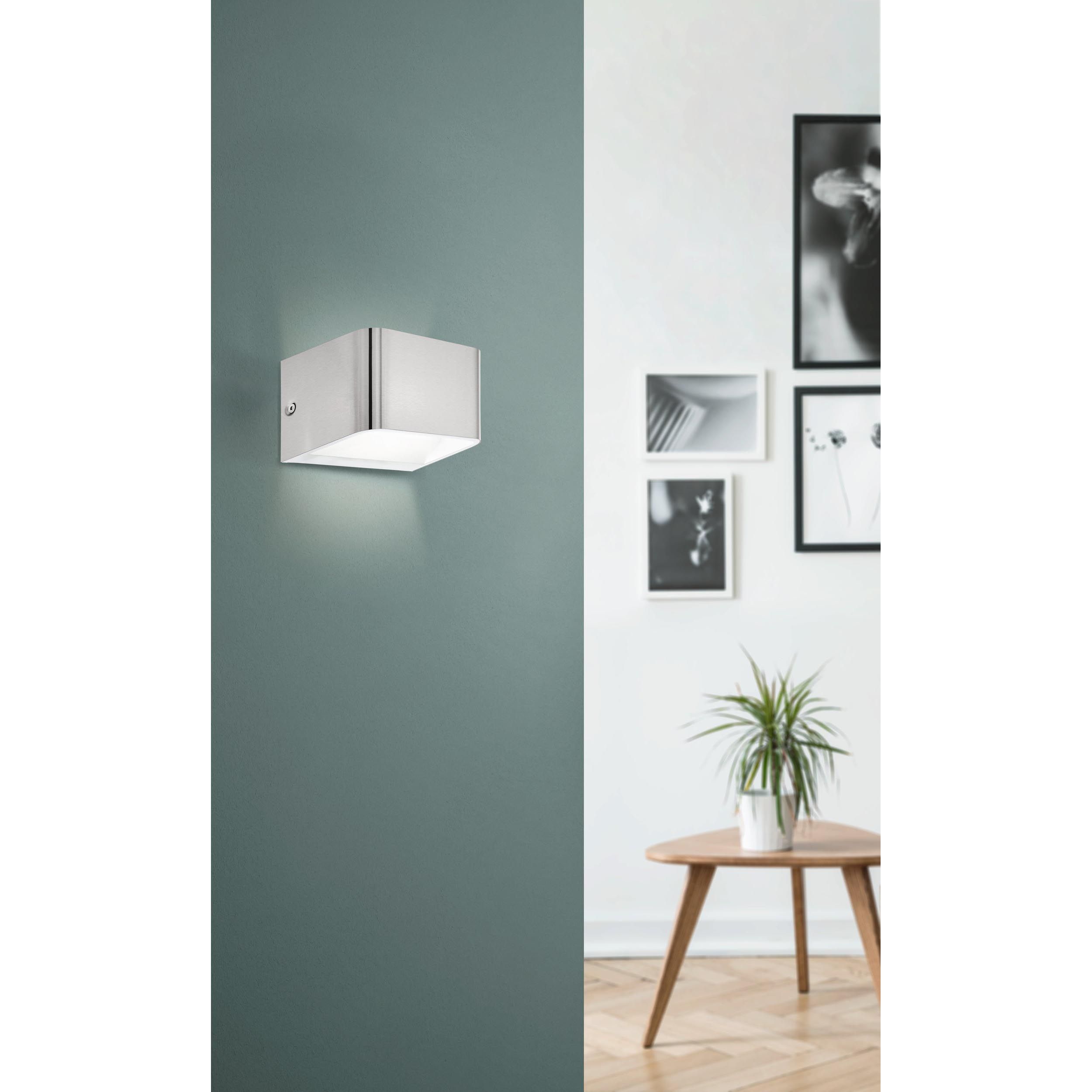 Applique murale métal argenté SANIA 4 LED INT 2X6W