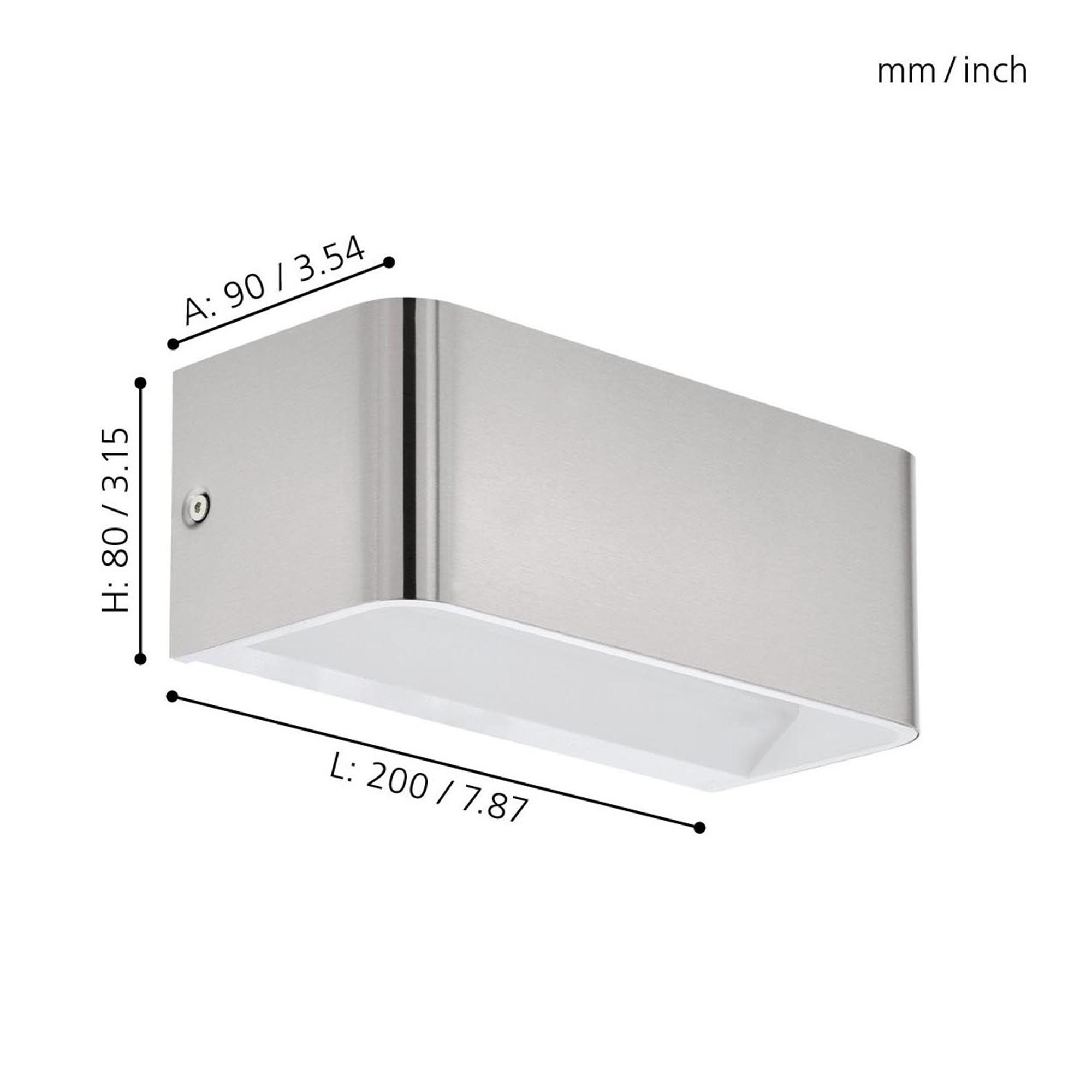 Applique murale métal argenté SANIA 4 LED INT 1X10W