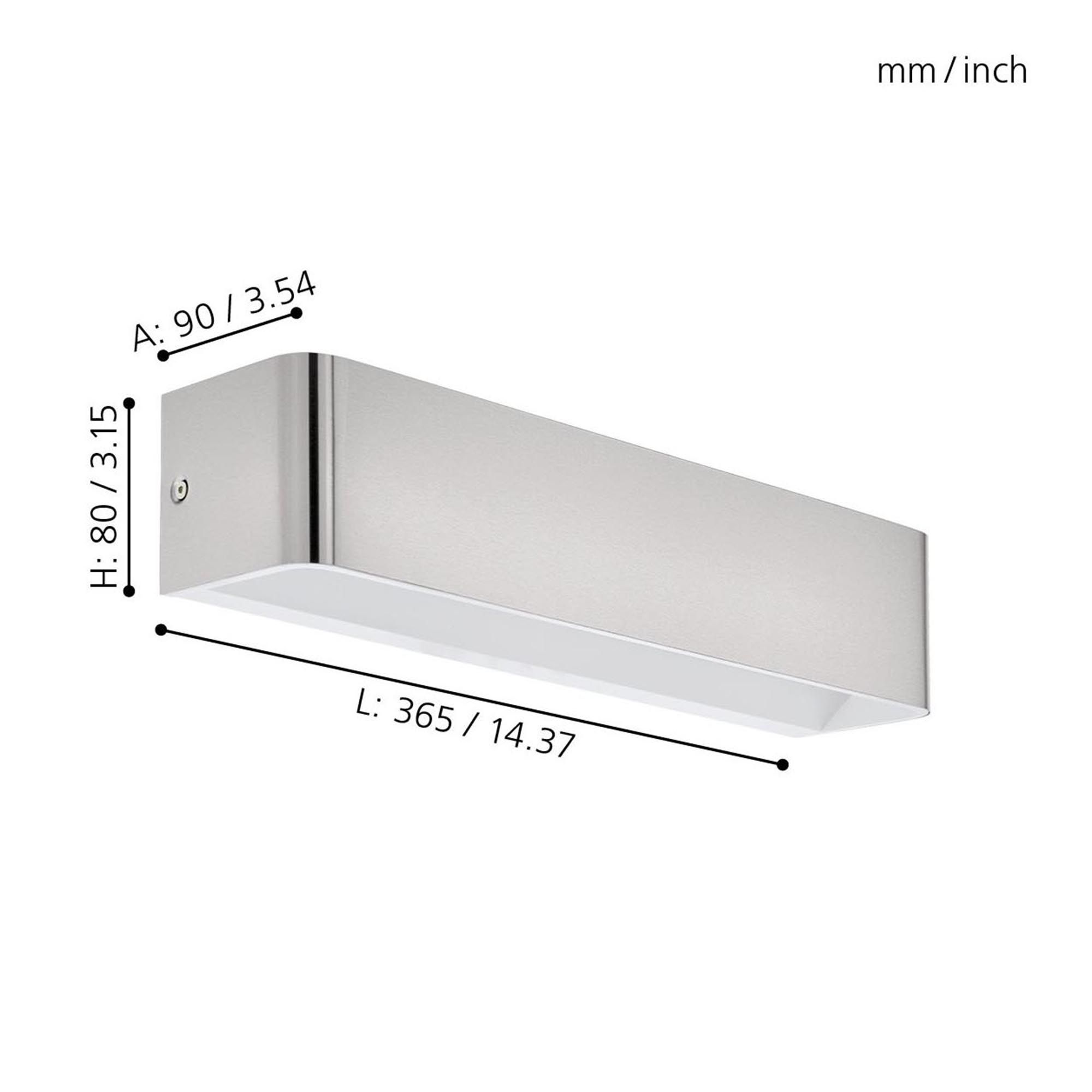 Applique murale métal argenté SANIA 4 LED INT 4X12W