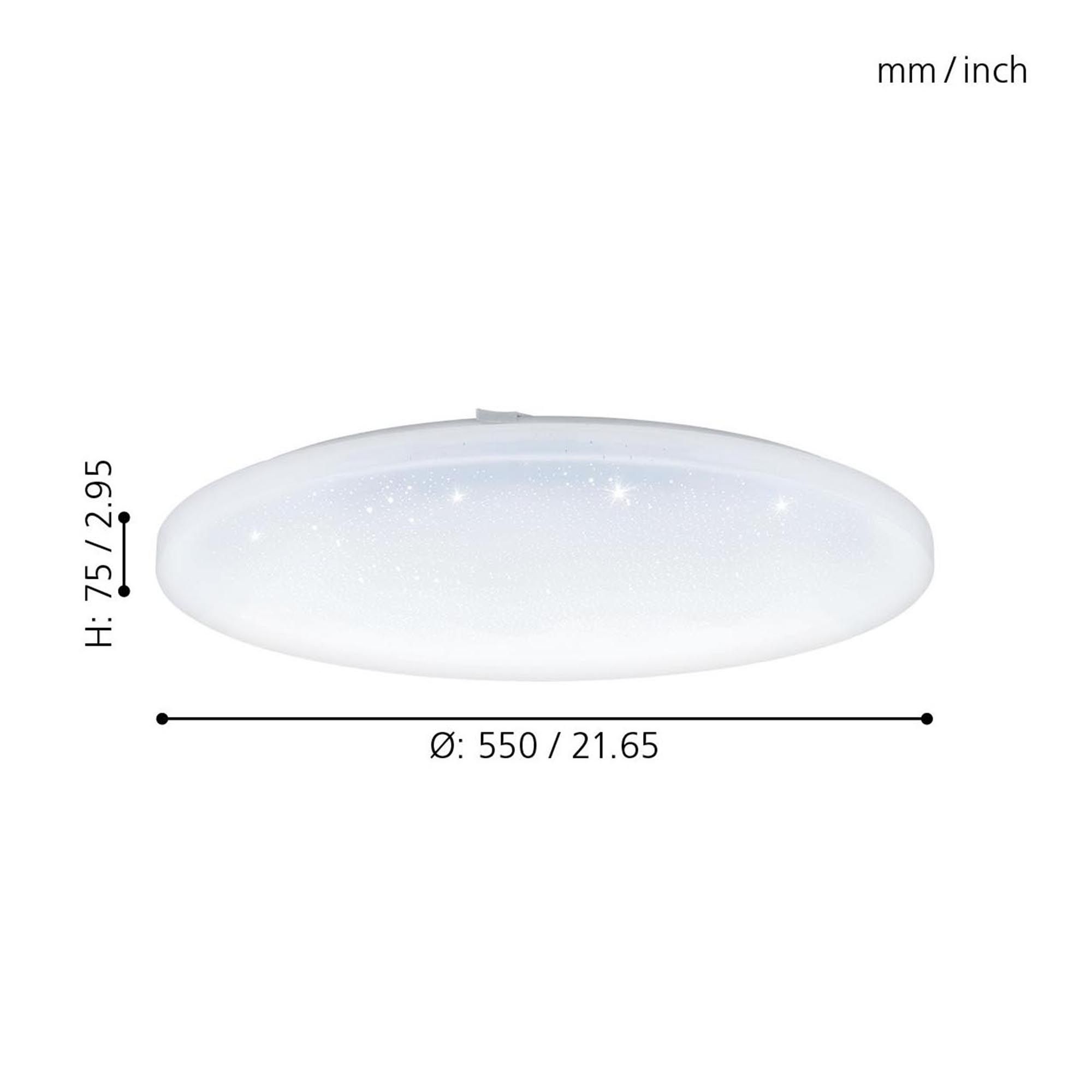 Plafonnier plastique blanc FRANIA-S D55CM LED INT 1X50W