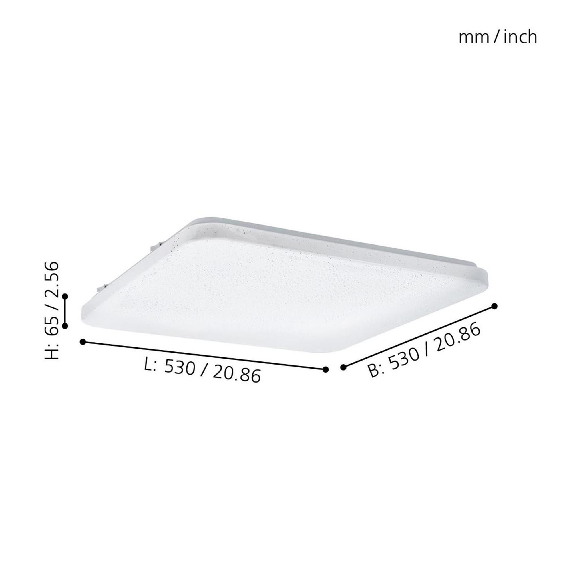 Plafonnier plastique blanc FRANIA-S 53X53CM LED INT 1X50W