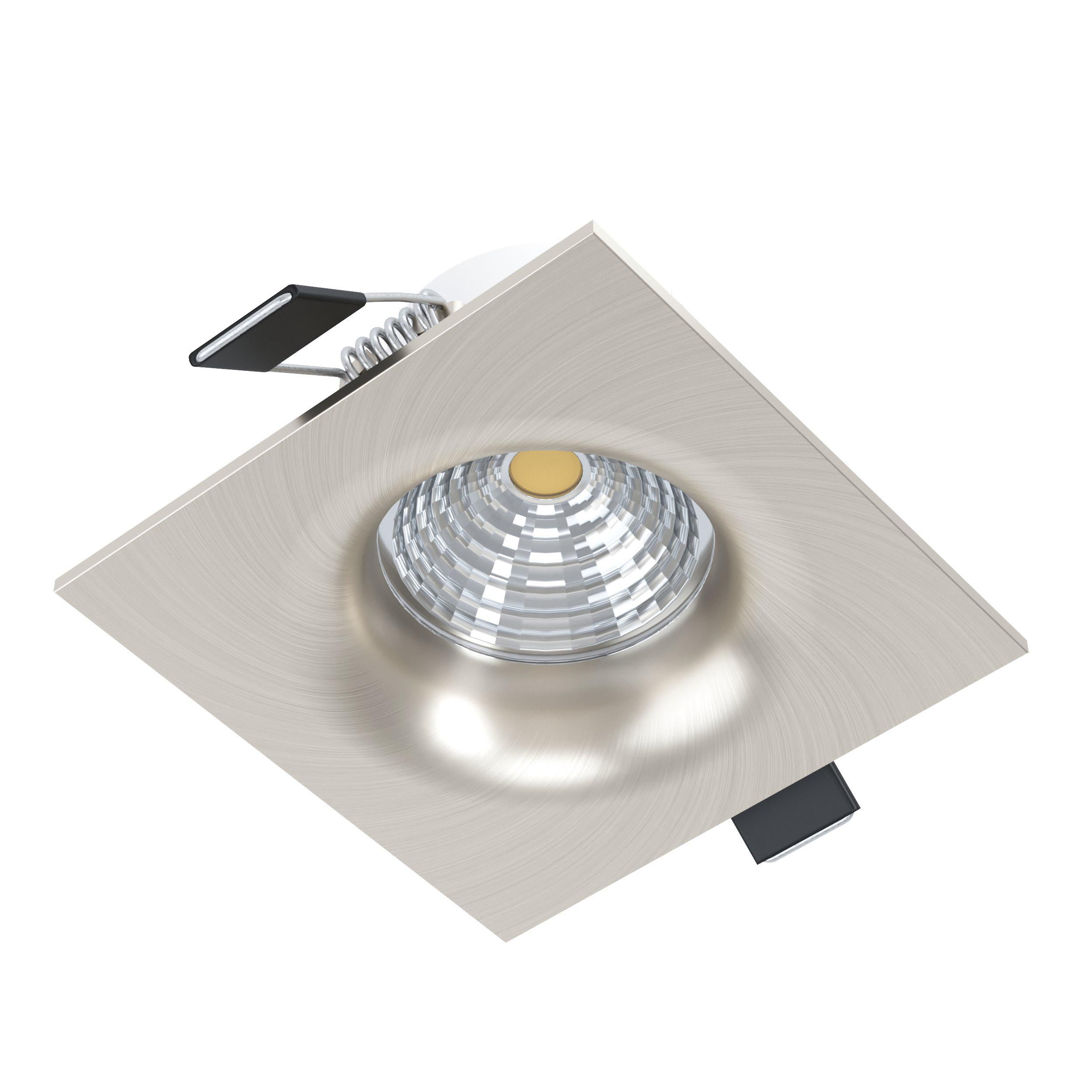 Spot à encastrer métal chrome SALICETO carré LED INT 1X6W