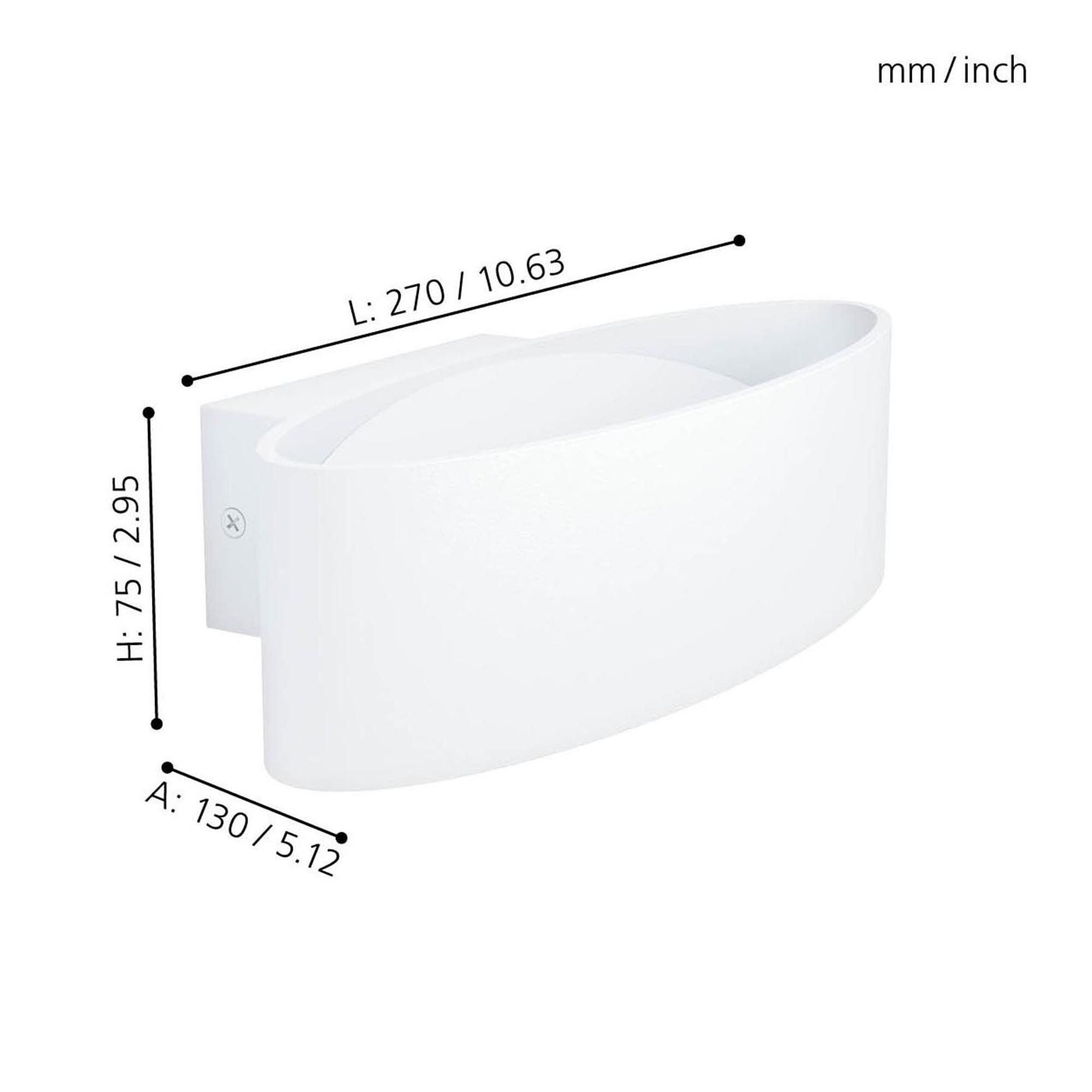 Applique murale métal blanc MACCACARI LED INT