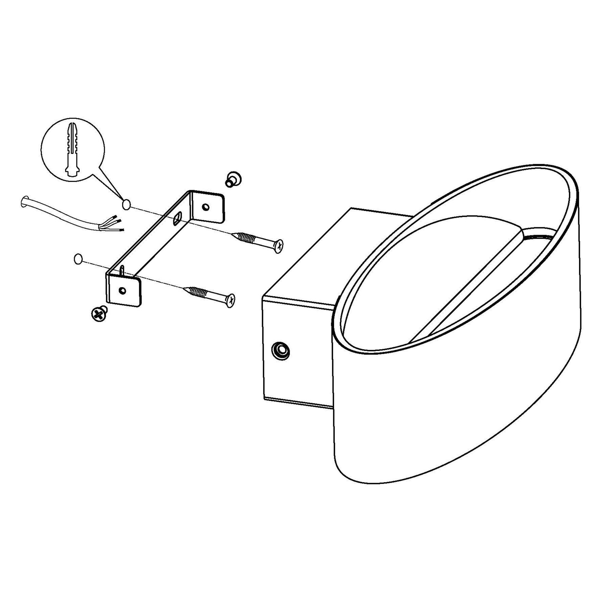 Applique murale métal blanc MACCACARI LED INT