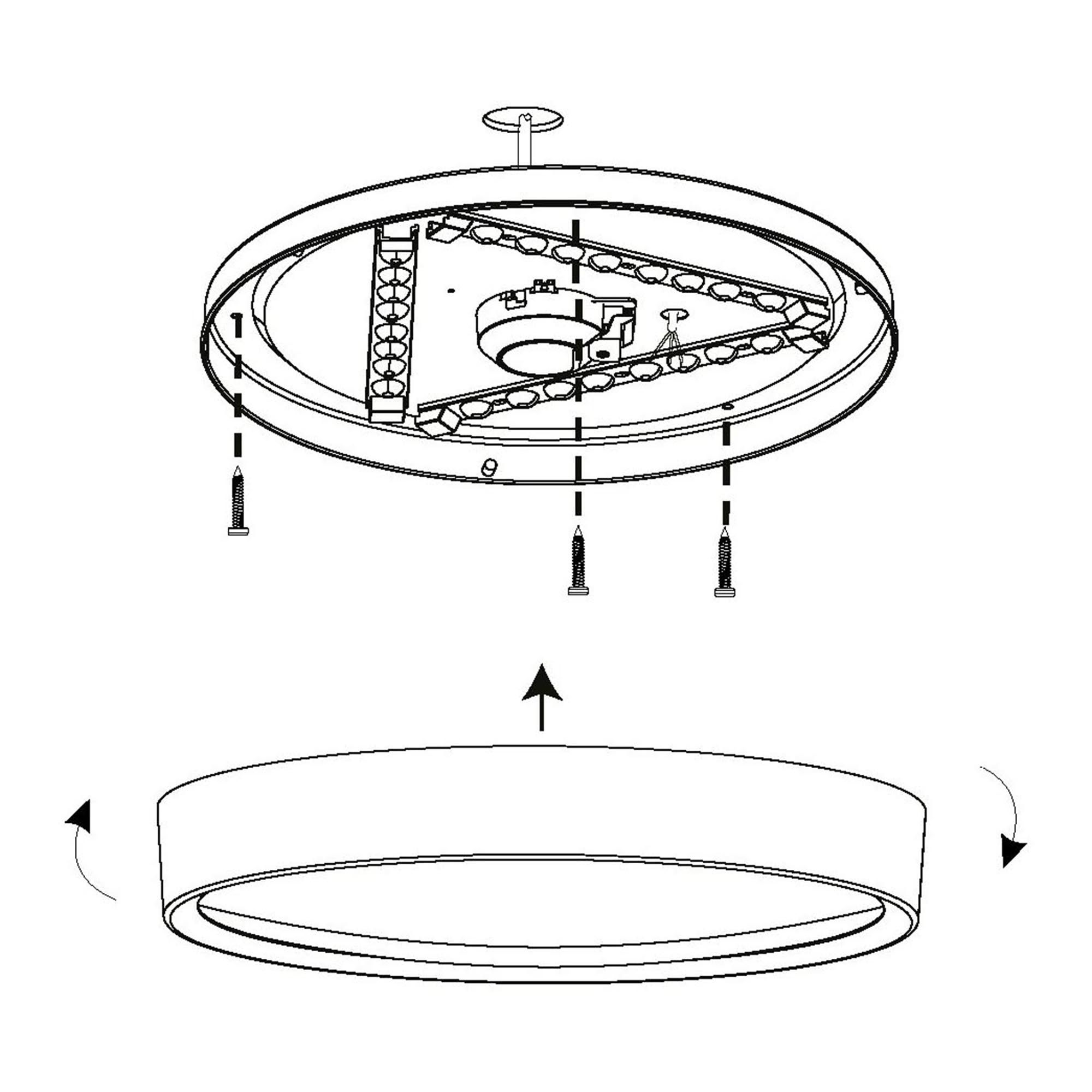 Plafonnier plastique bois MUSURITA LED INT 5X14,6W