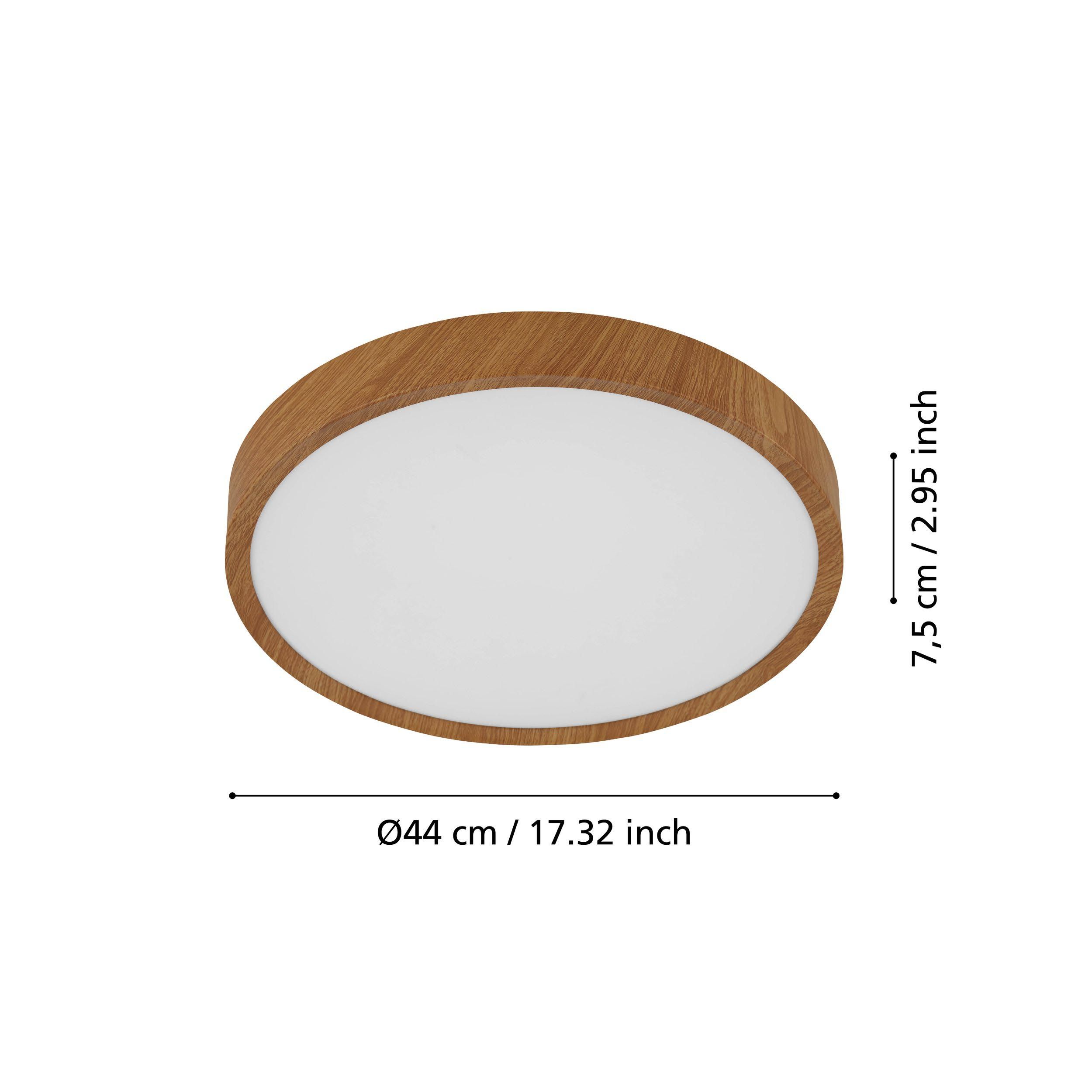 Plafonnier plastique bois MUSURITA LED INT 6X5,5W