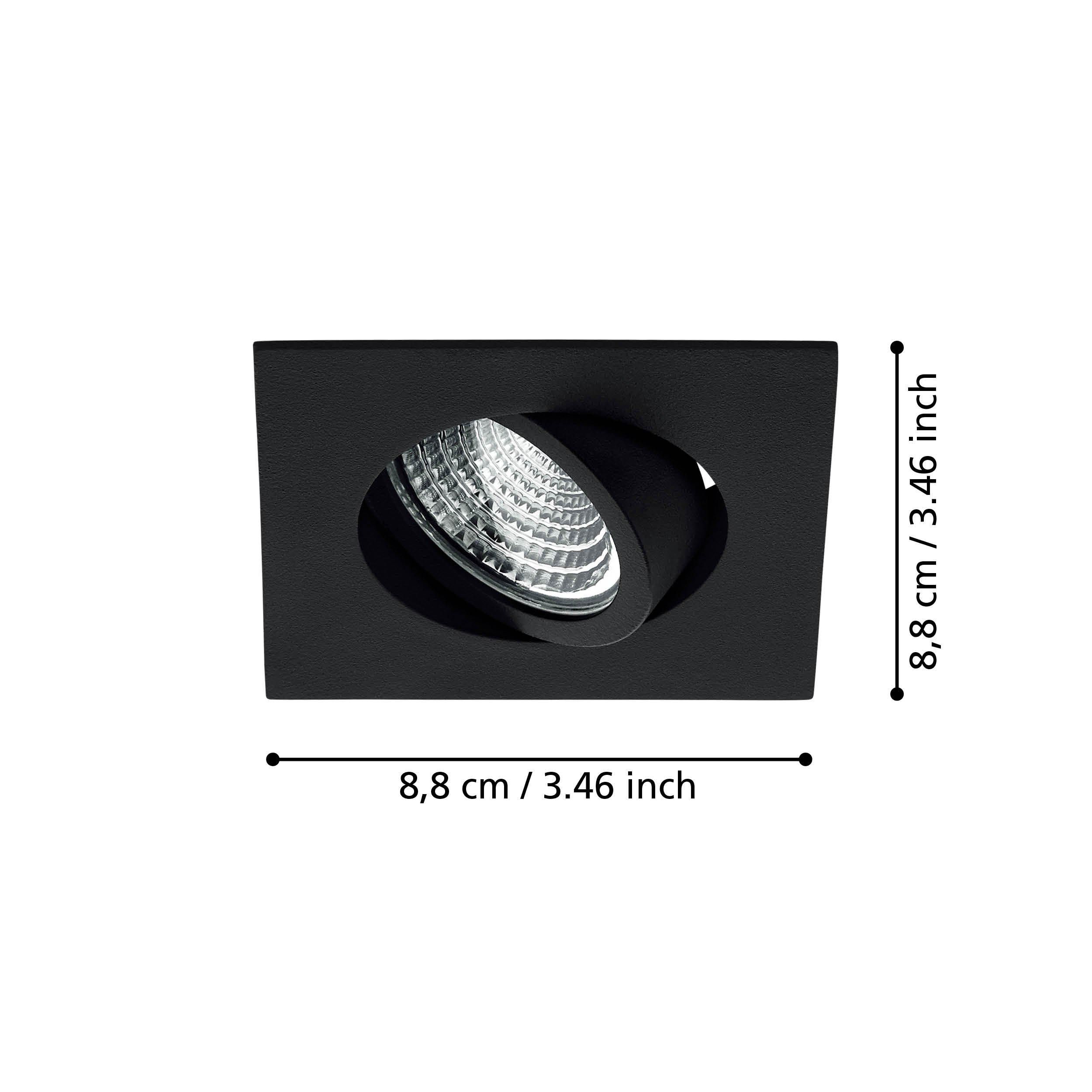 Spot à encastrer métal noir SALICETO LED INT 1X6W