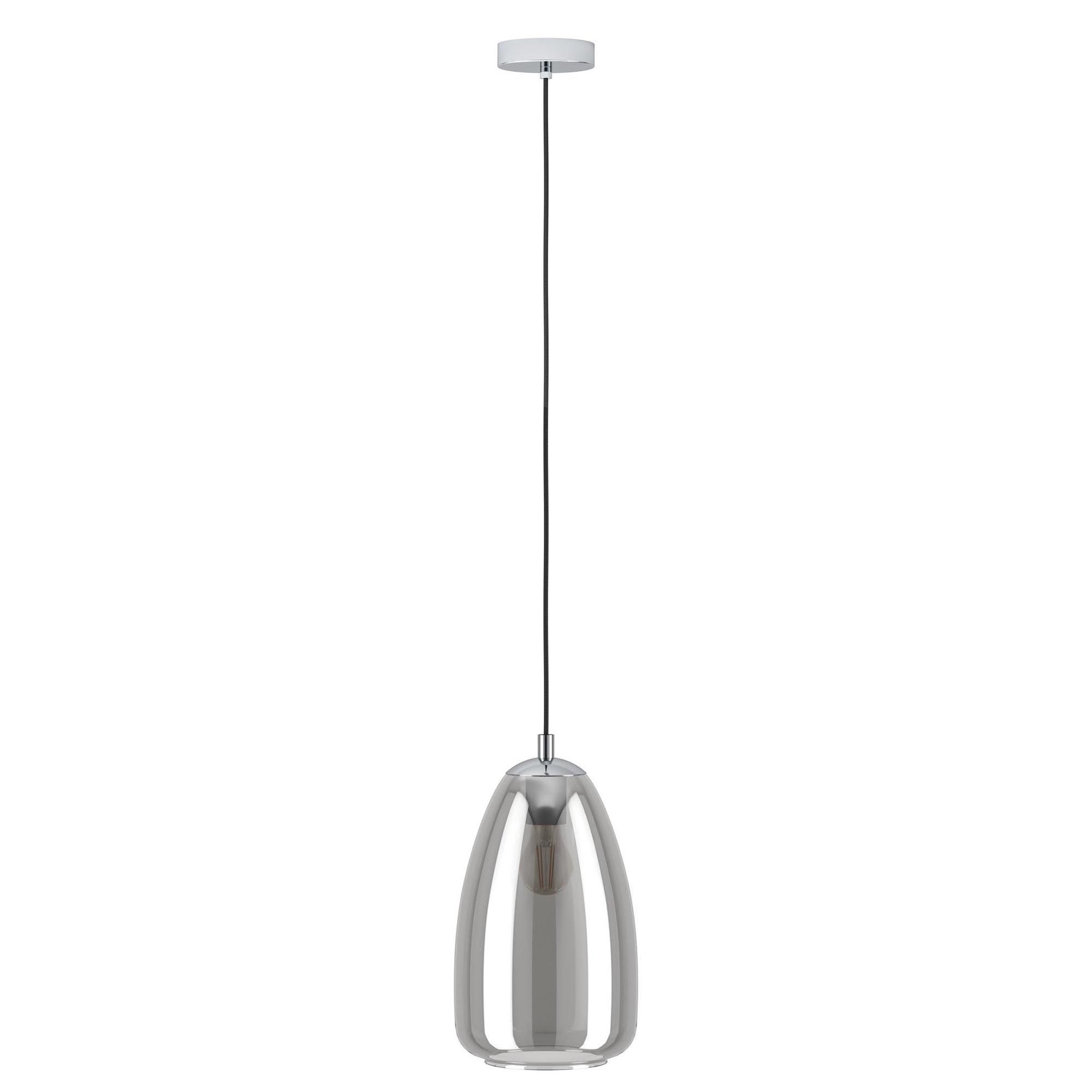 Suspension verre fume ALOBRASE D20CM E27 1X40W