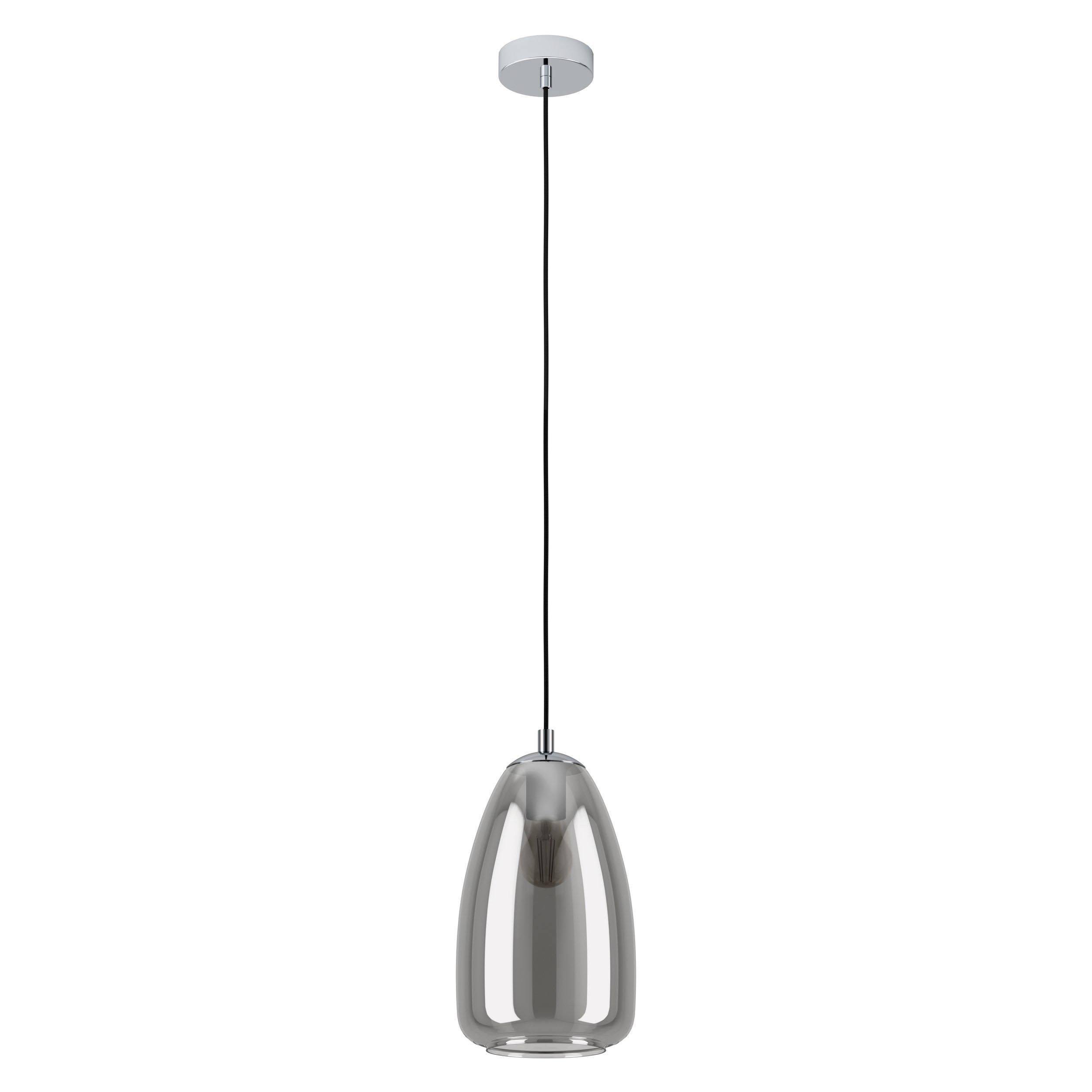 Suspension verre fume ALOBRASE D20CM E27 1X40W