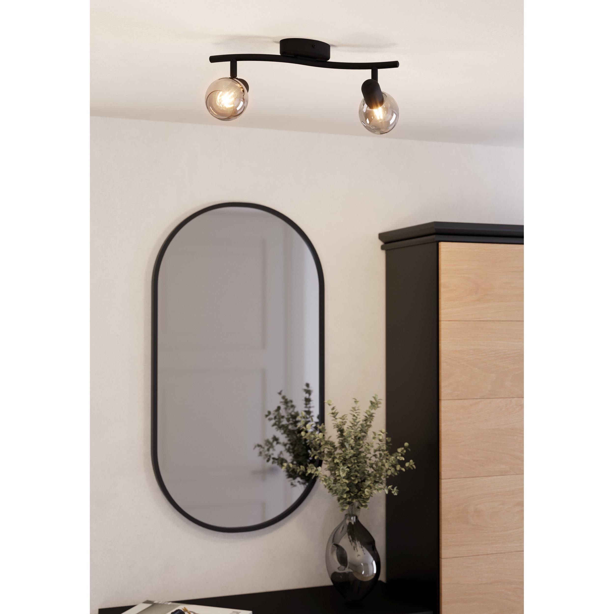 Spot de plafond (réglette/plaf verre fume POLLICA E14 2X28W