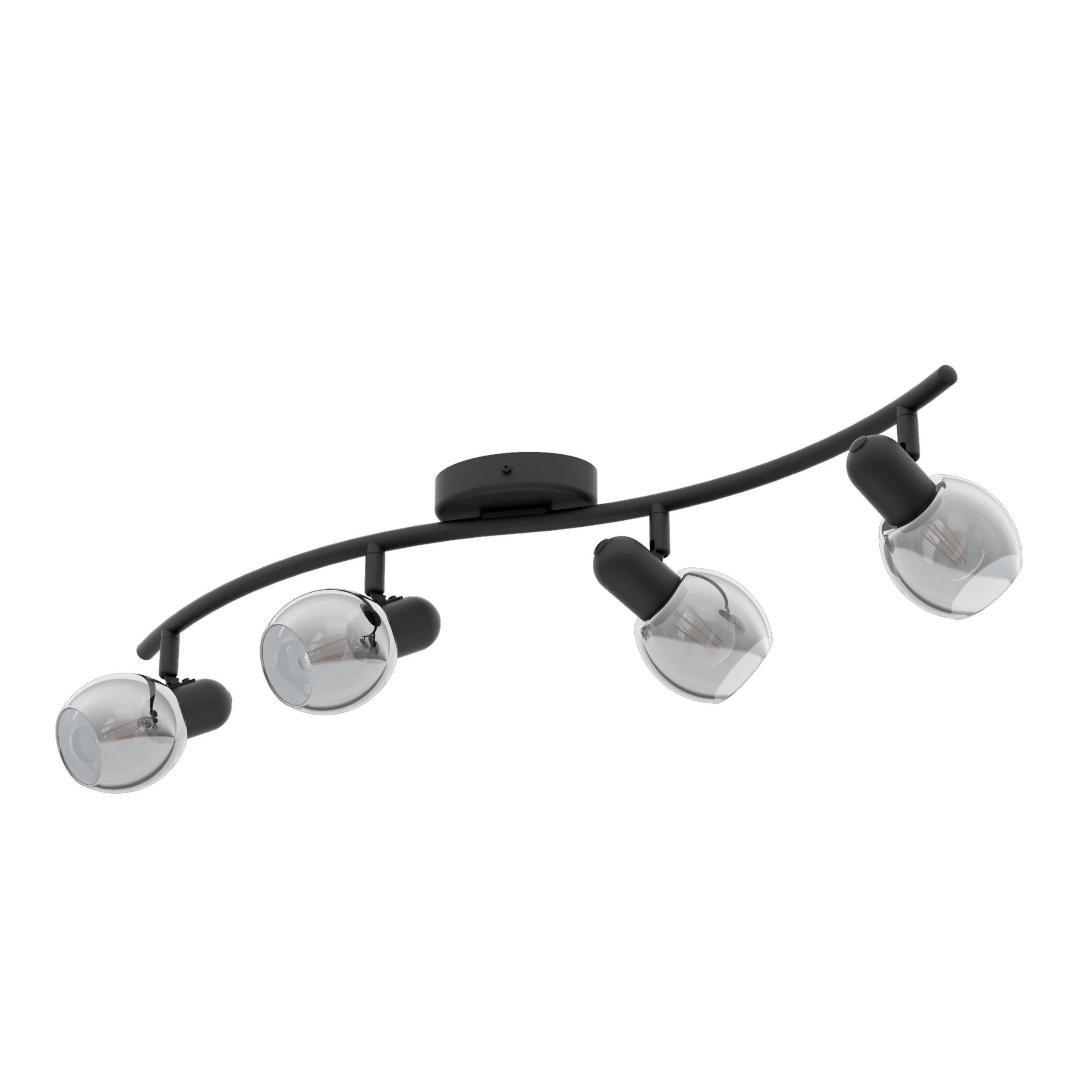 Spot de plafond (réglette/plaf verre fume POLLICA E14 4X28W