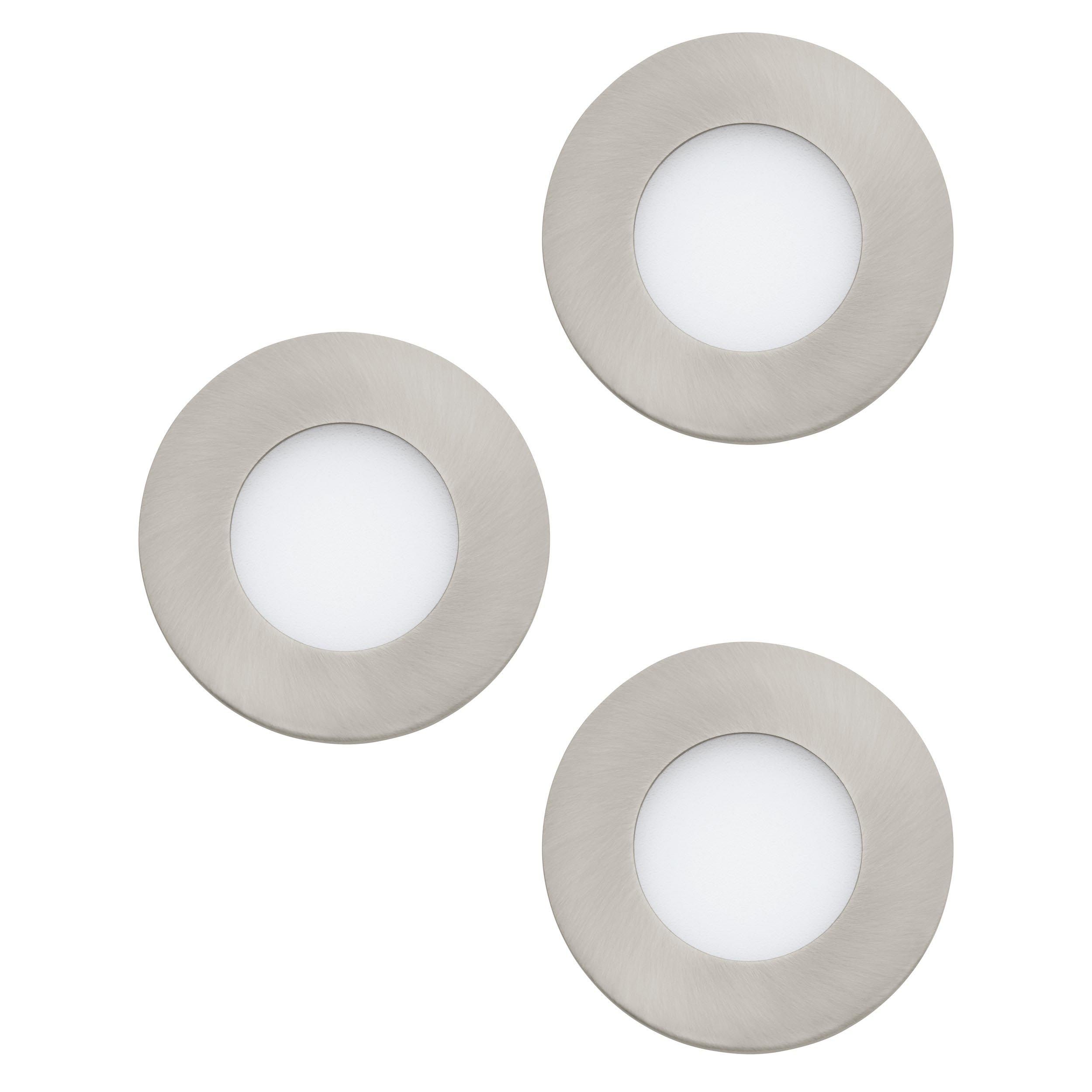 Spot à encastrer plastique nickel FUEVA 1 LED INT 3X2,8W